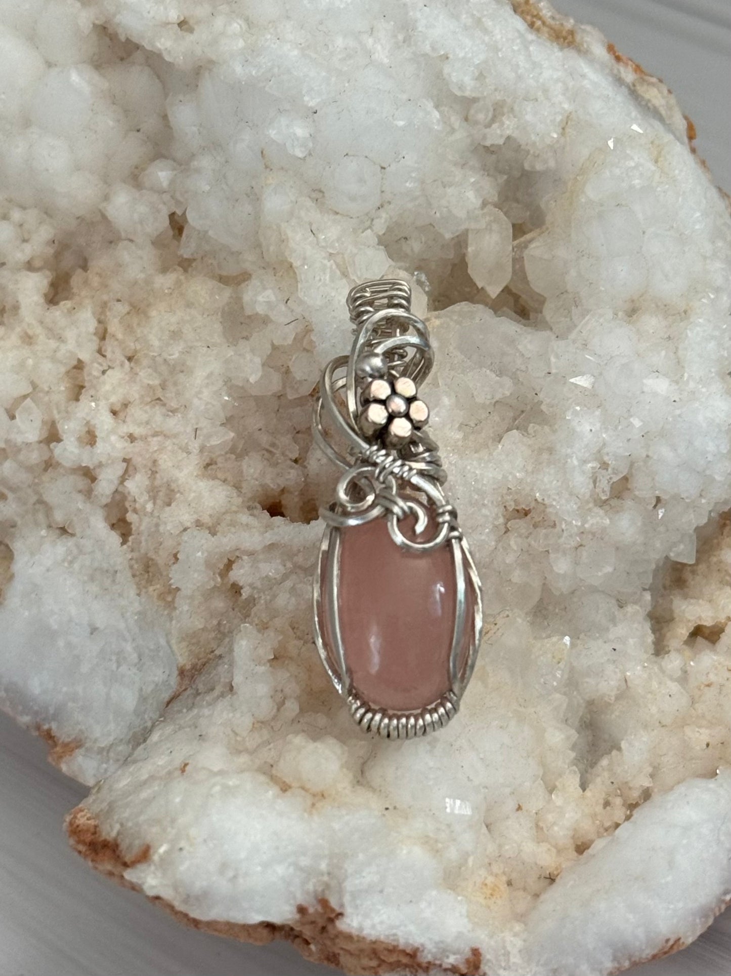 Pink Chalcedon pendant