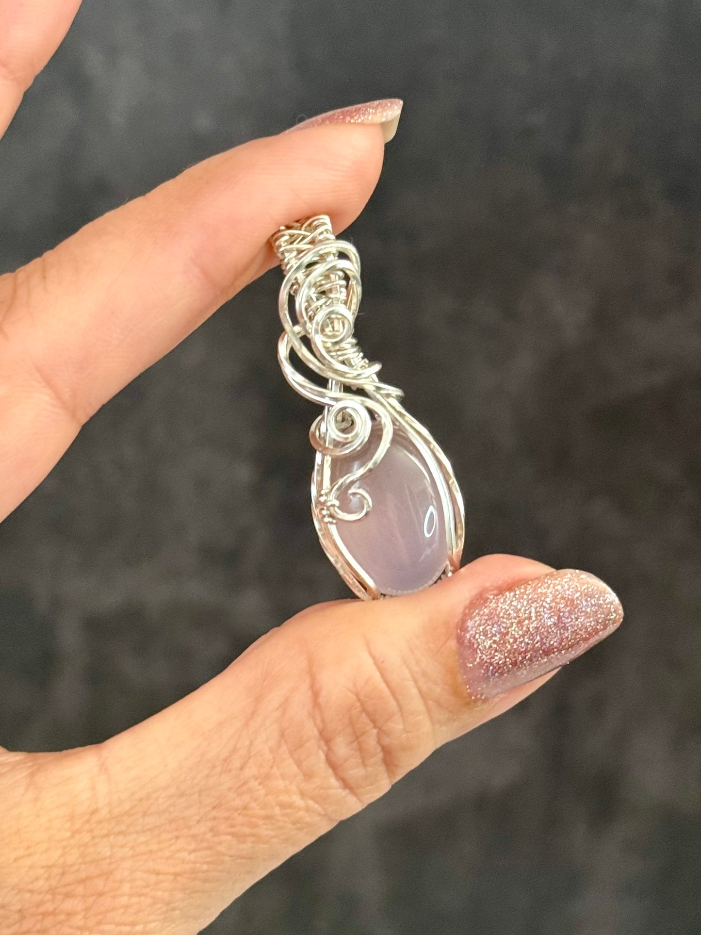 Pink Chalcedony pendant