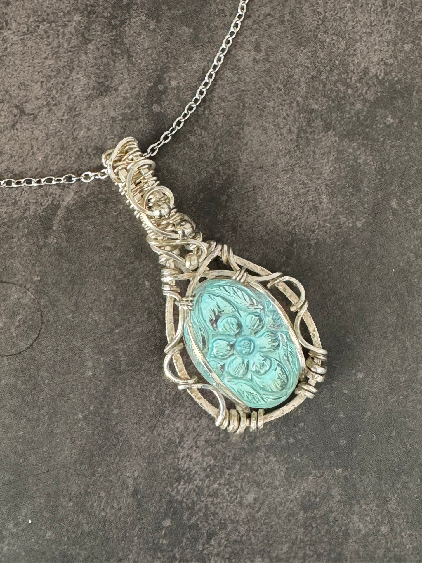 Aurora Opal Pendant necklace