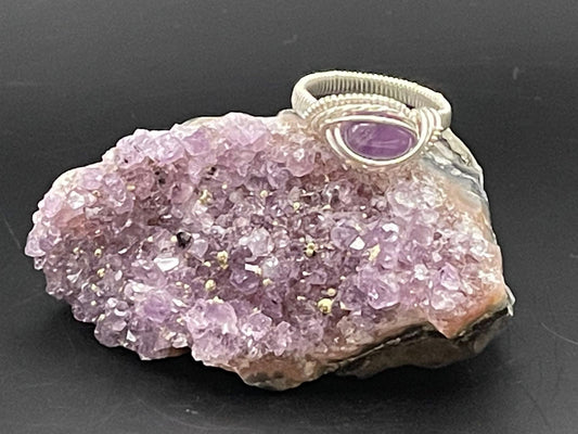 Amethyst wirewrap ring