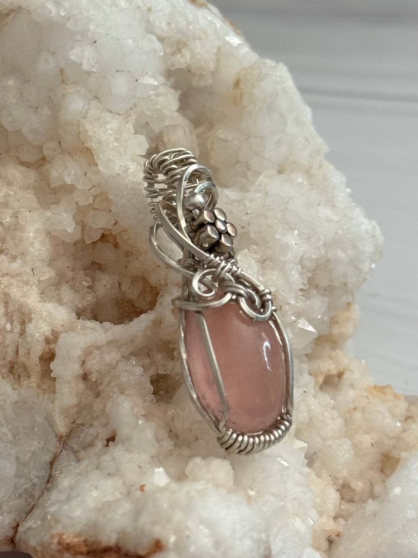 Pink Chalcedon pendant