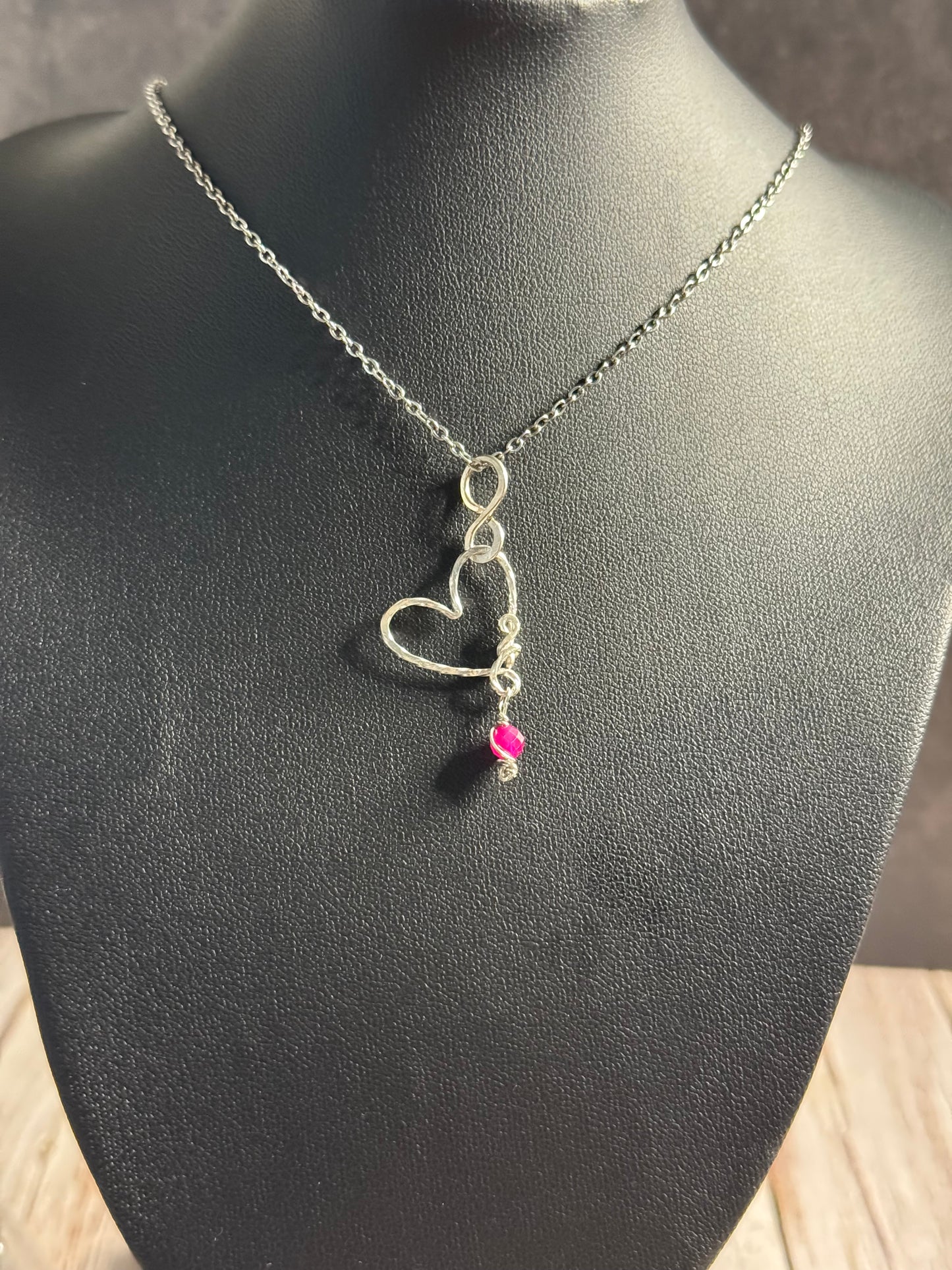 Custom order available. Sterling silver Heart pendant