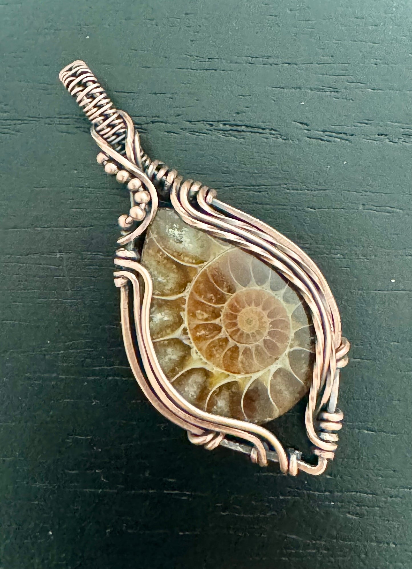 Ammonite pendant necklace