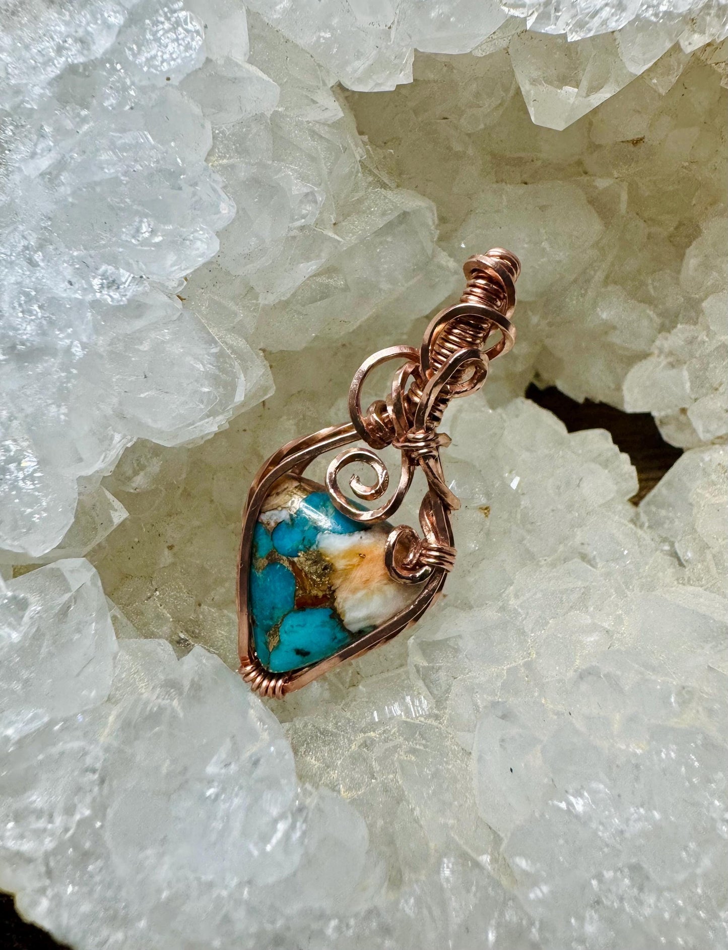 Spiny Turquoise pendant necklace