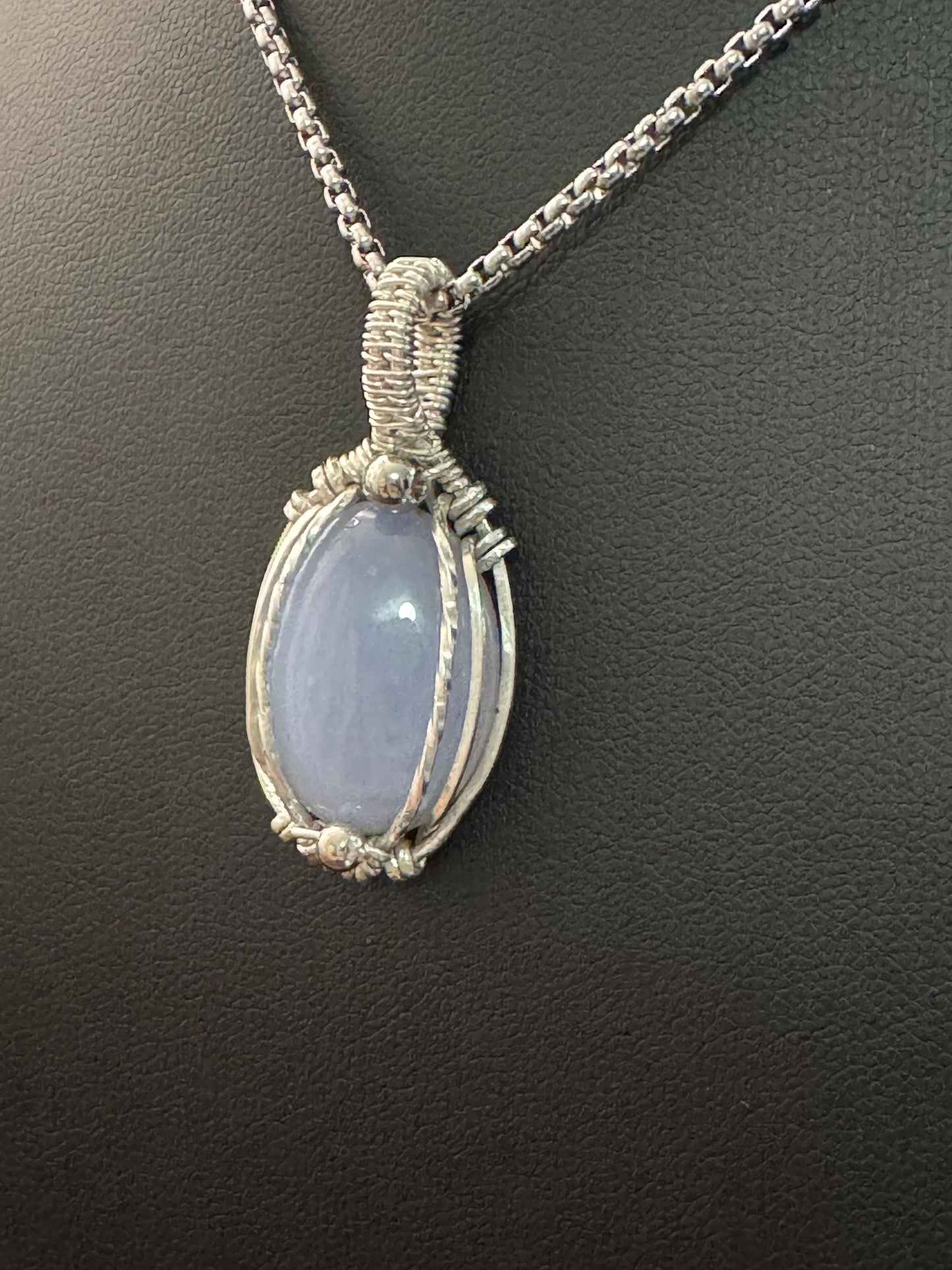 Chalcedony pendant necklace