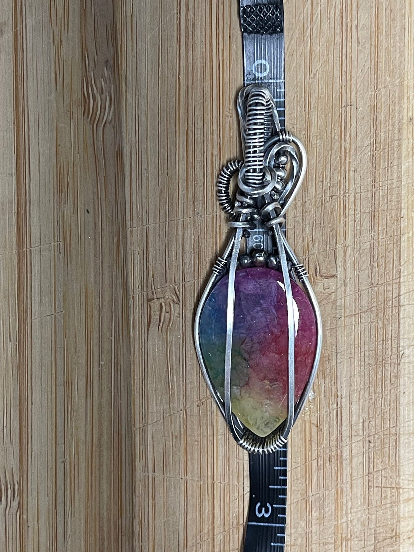 Rainbow Solar Quartz gemstone pendant necklace