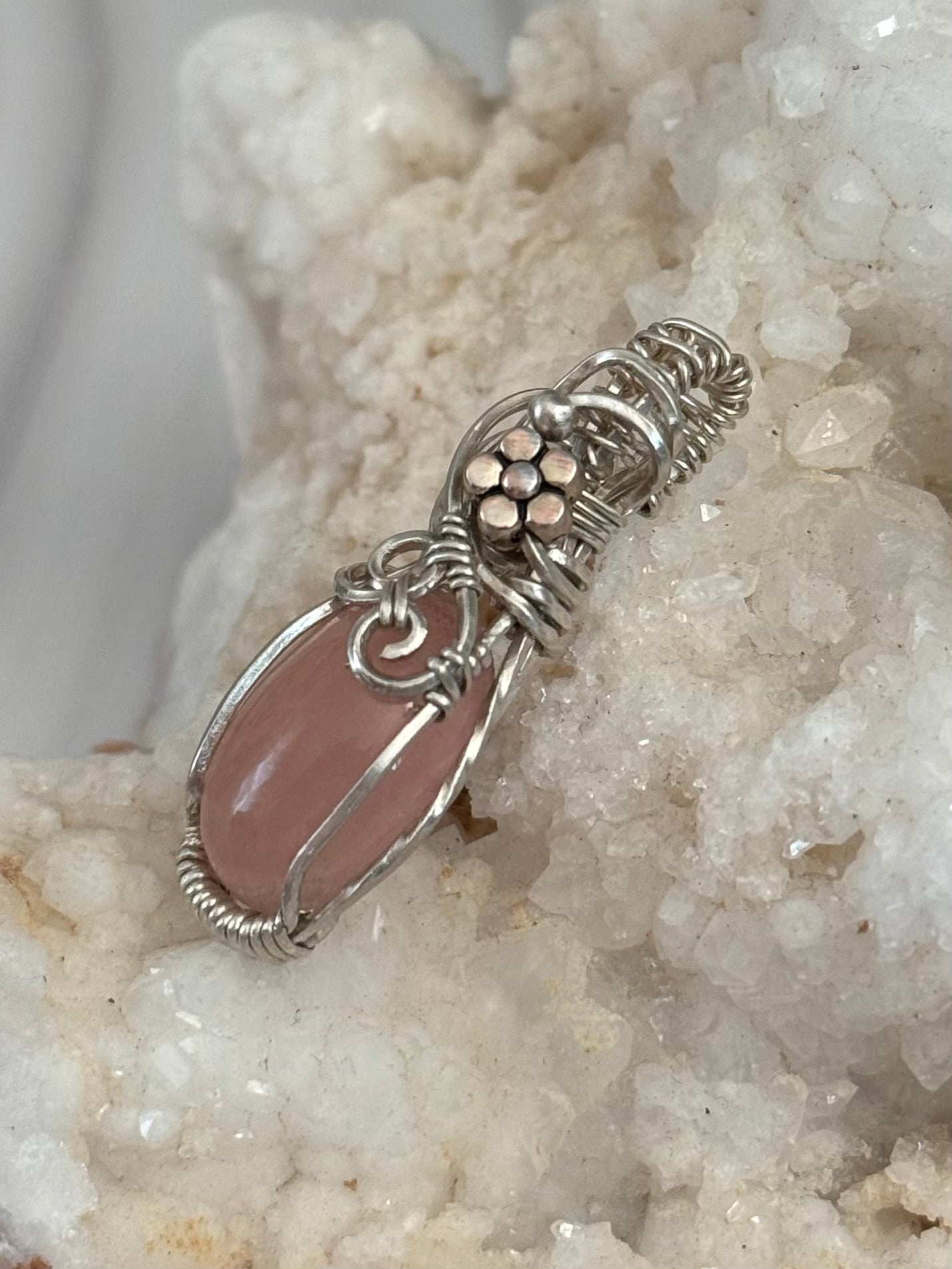 Pink Chalcedon pendant