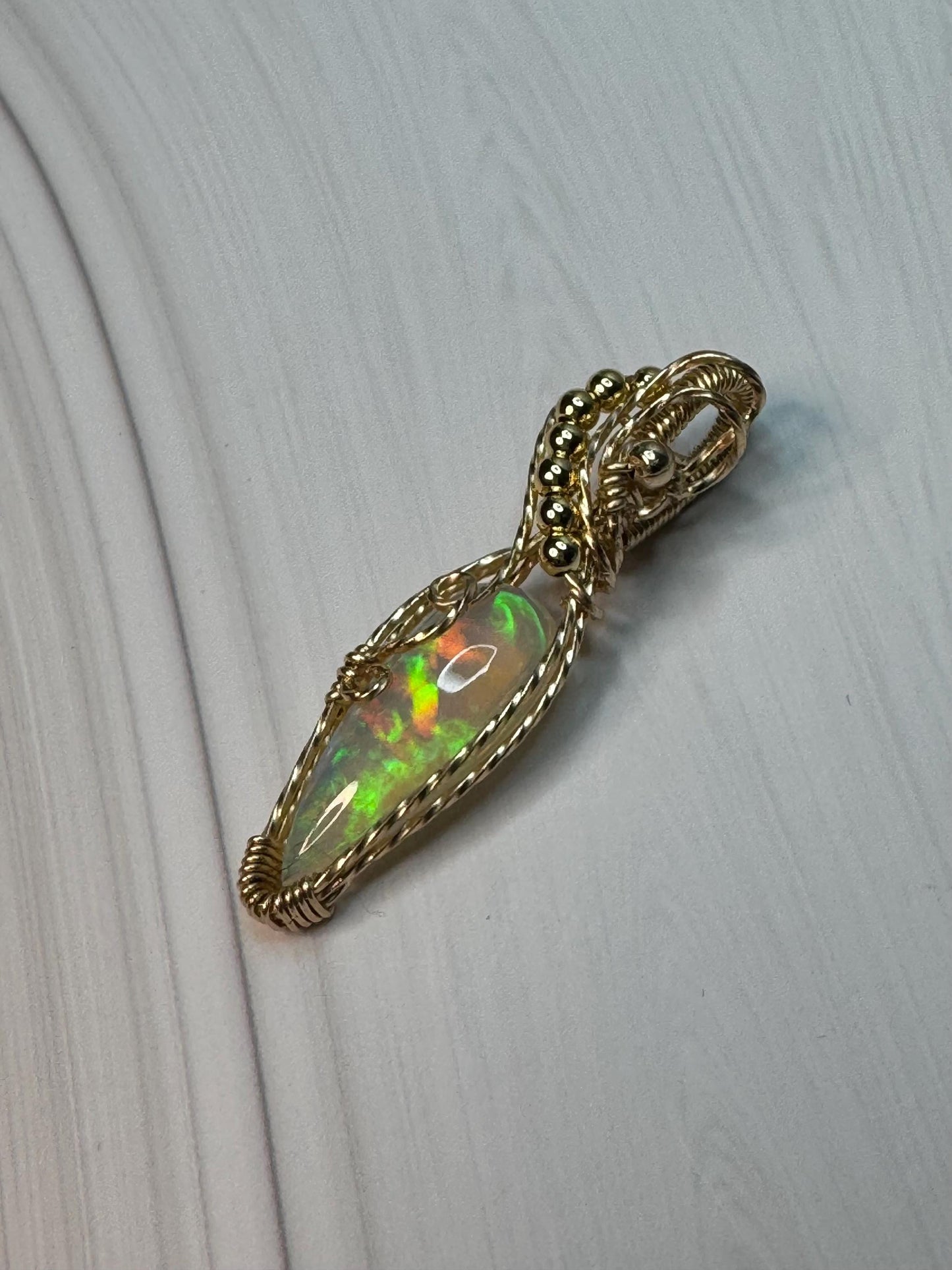 Ethiopian Opal pendant necklace