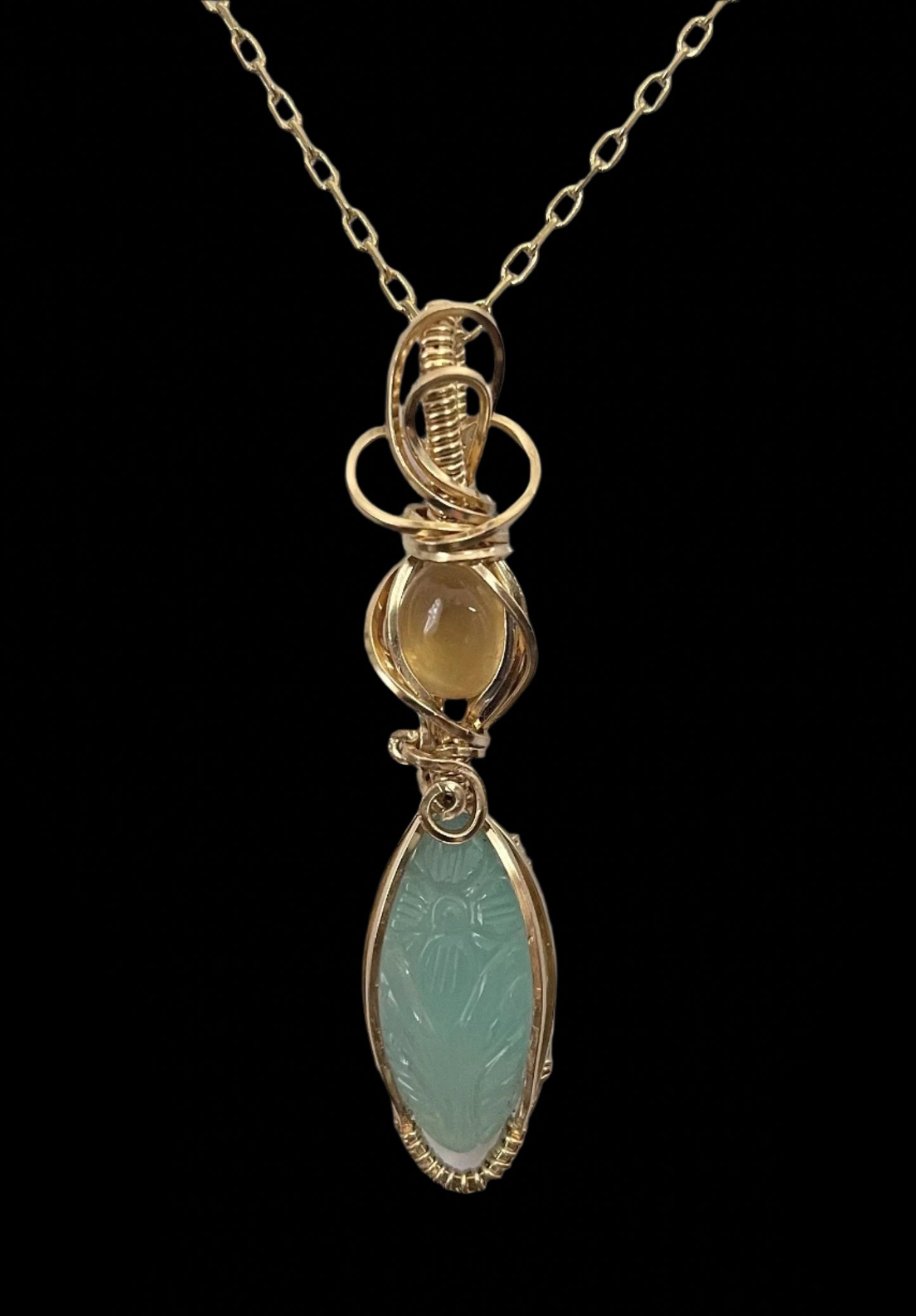 Amazonite pendant necklace