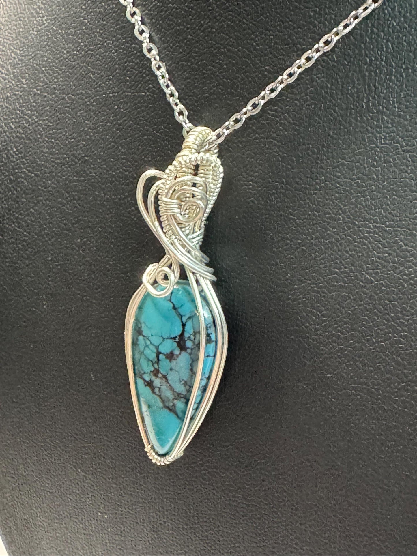 Turquoise gemstone  pendant necklace