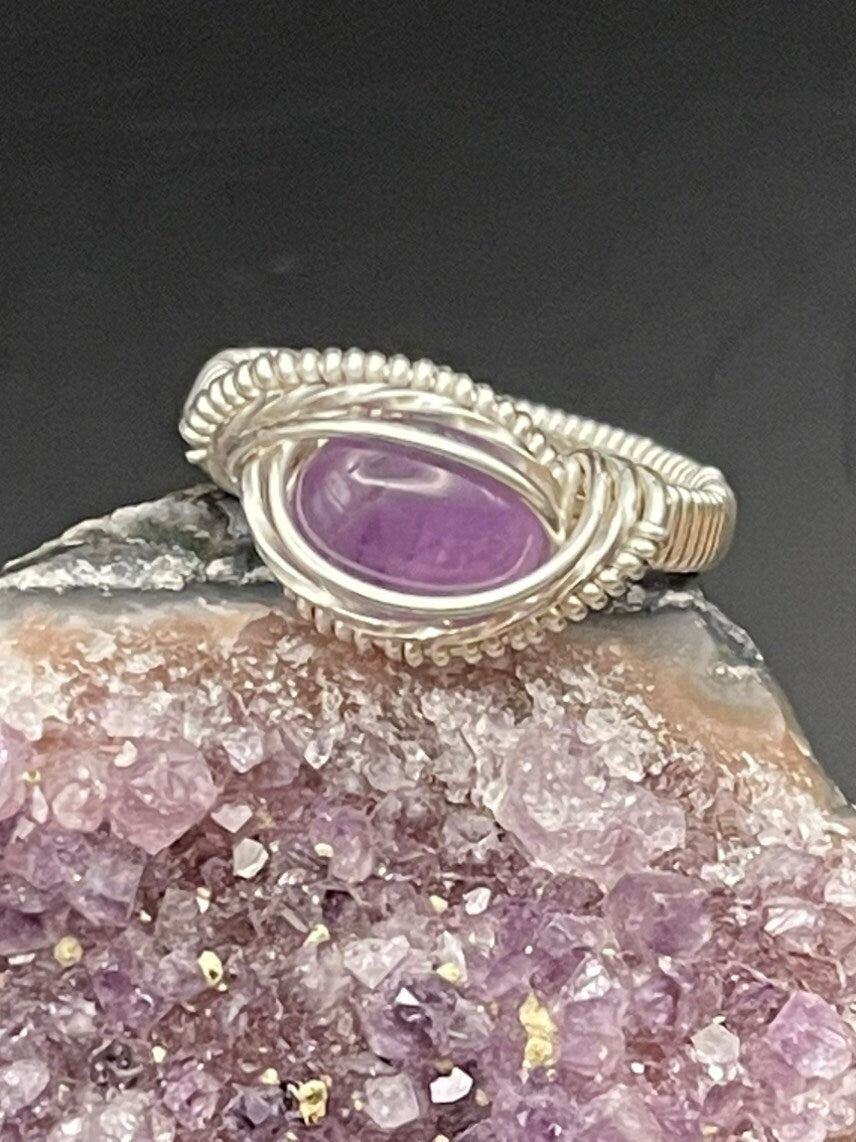 Amethyst wirewrap ring
