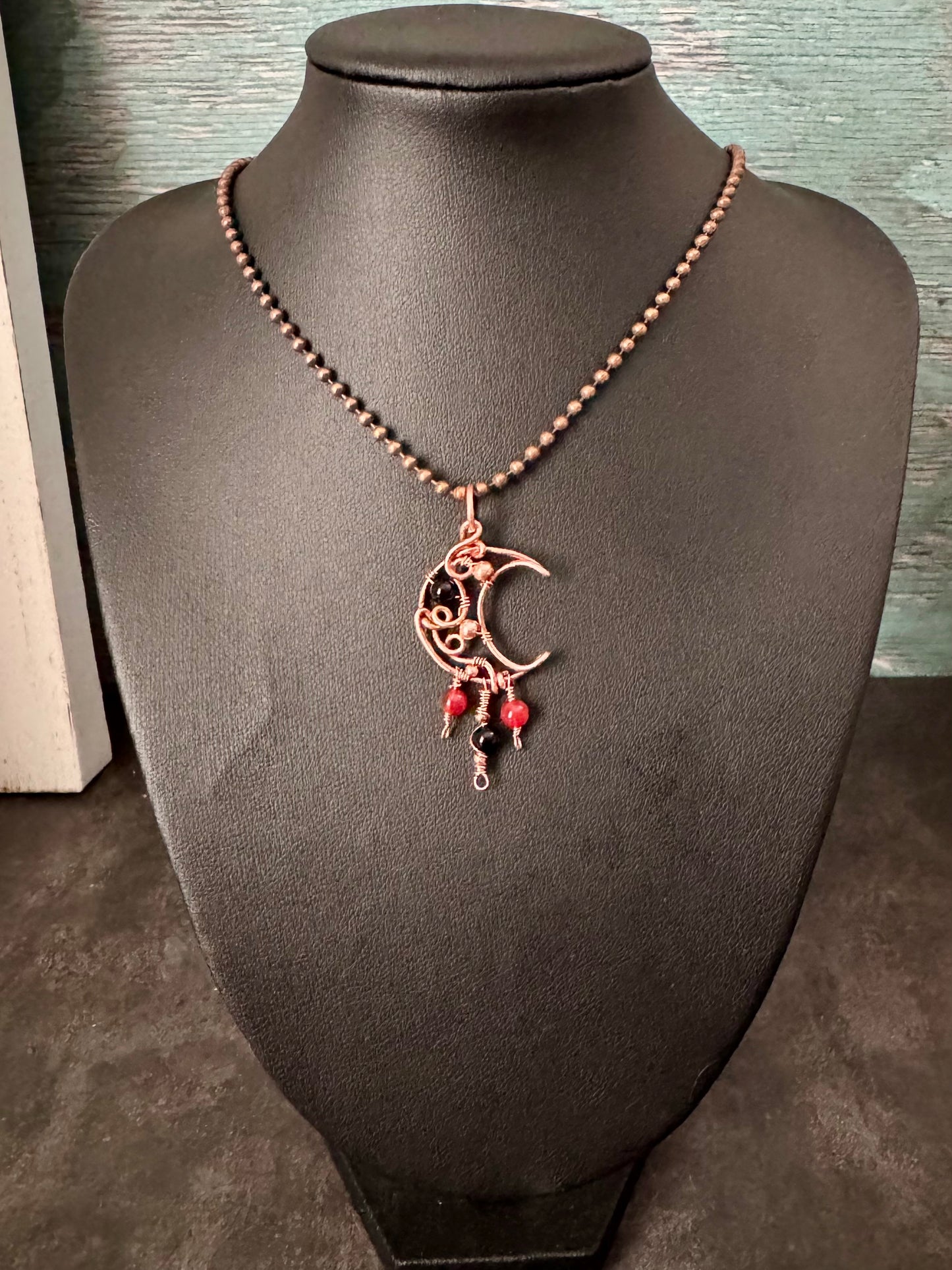 Copper crescent moon