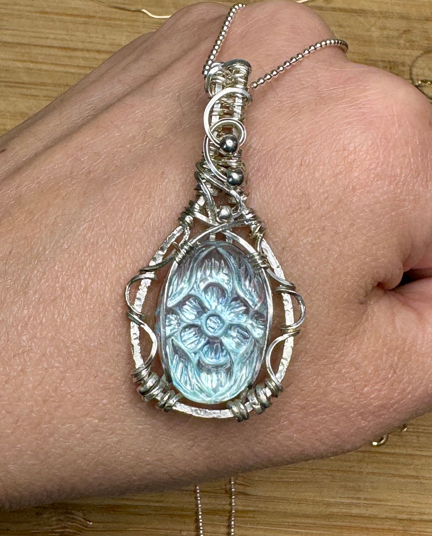Aurora Opal Pendant necklace