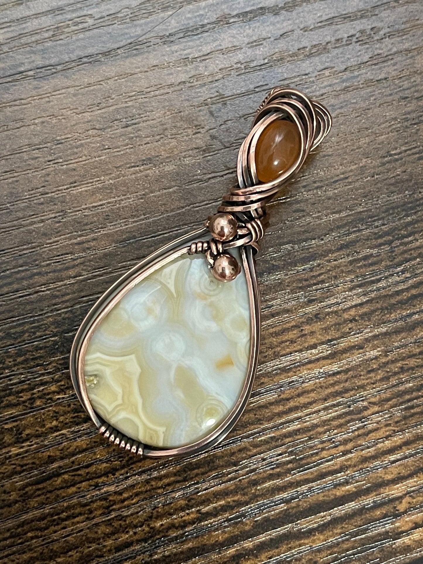 Ocean Jasper gemstone pendant necklace