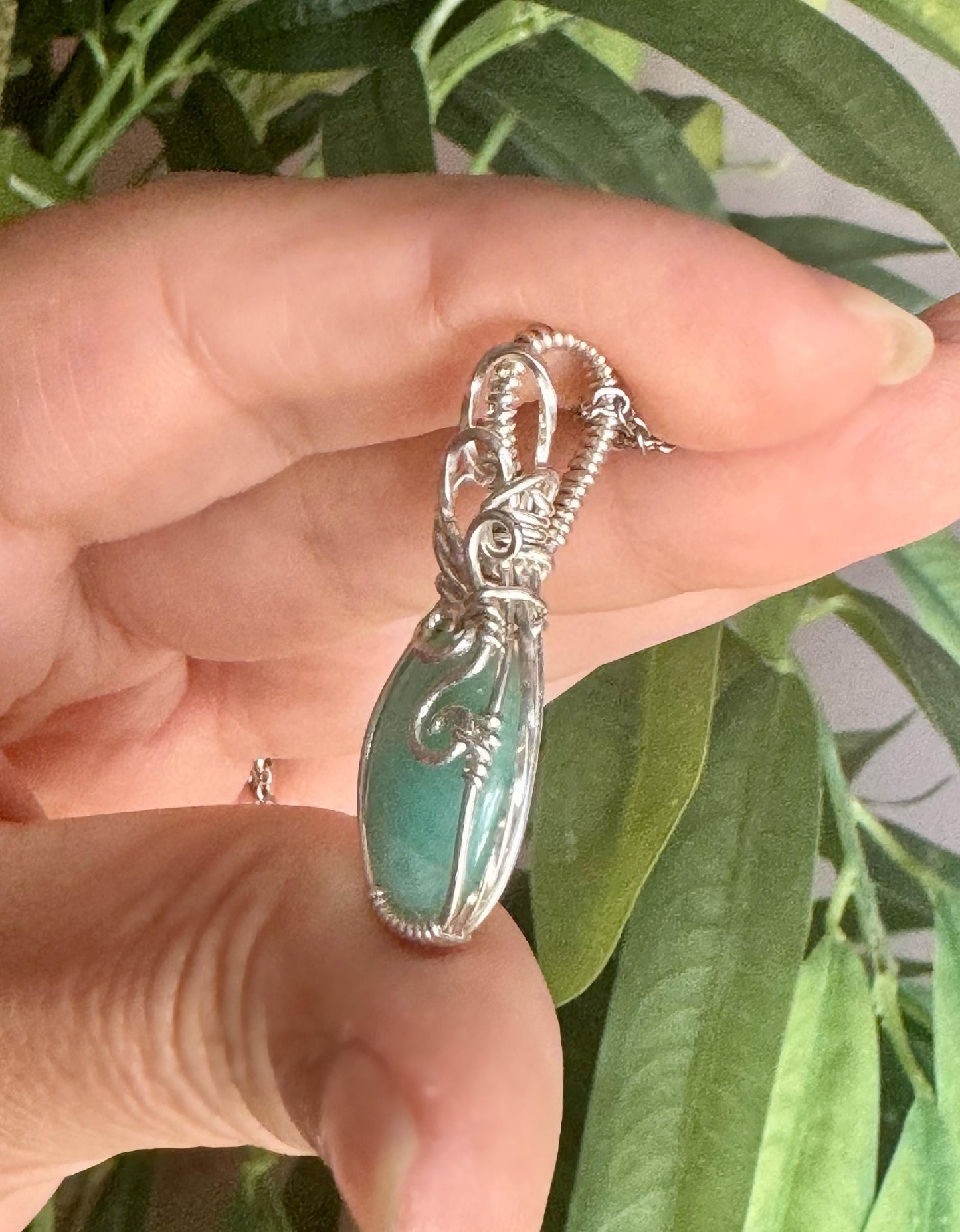 Amazonite pendant necklace