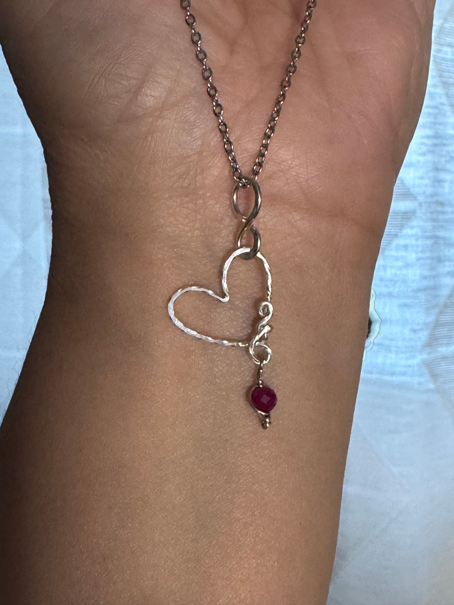 Custom order available. Sterling silver Heart pendant