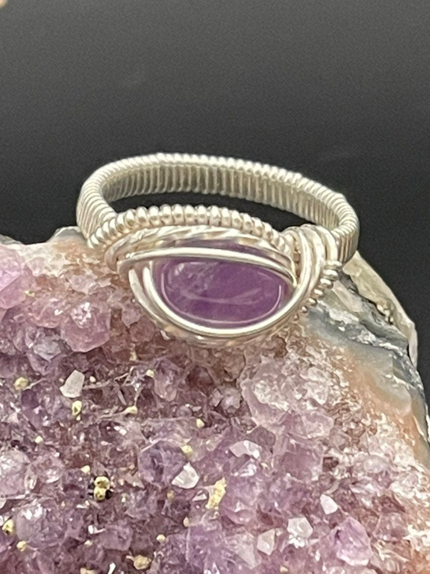 Amethyst wirewrap ring