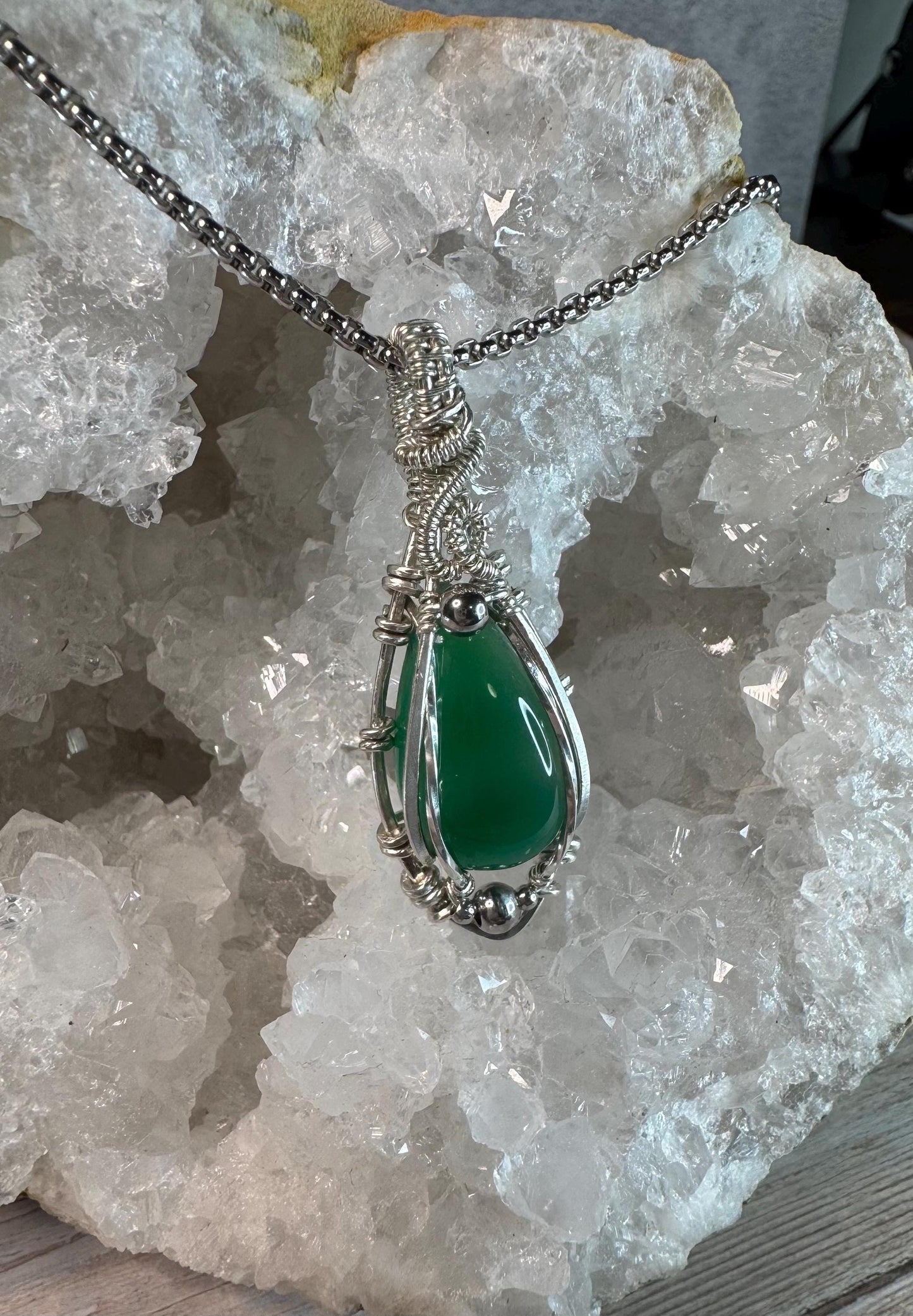 Onyx Gemstone pendant necklace