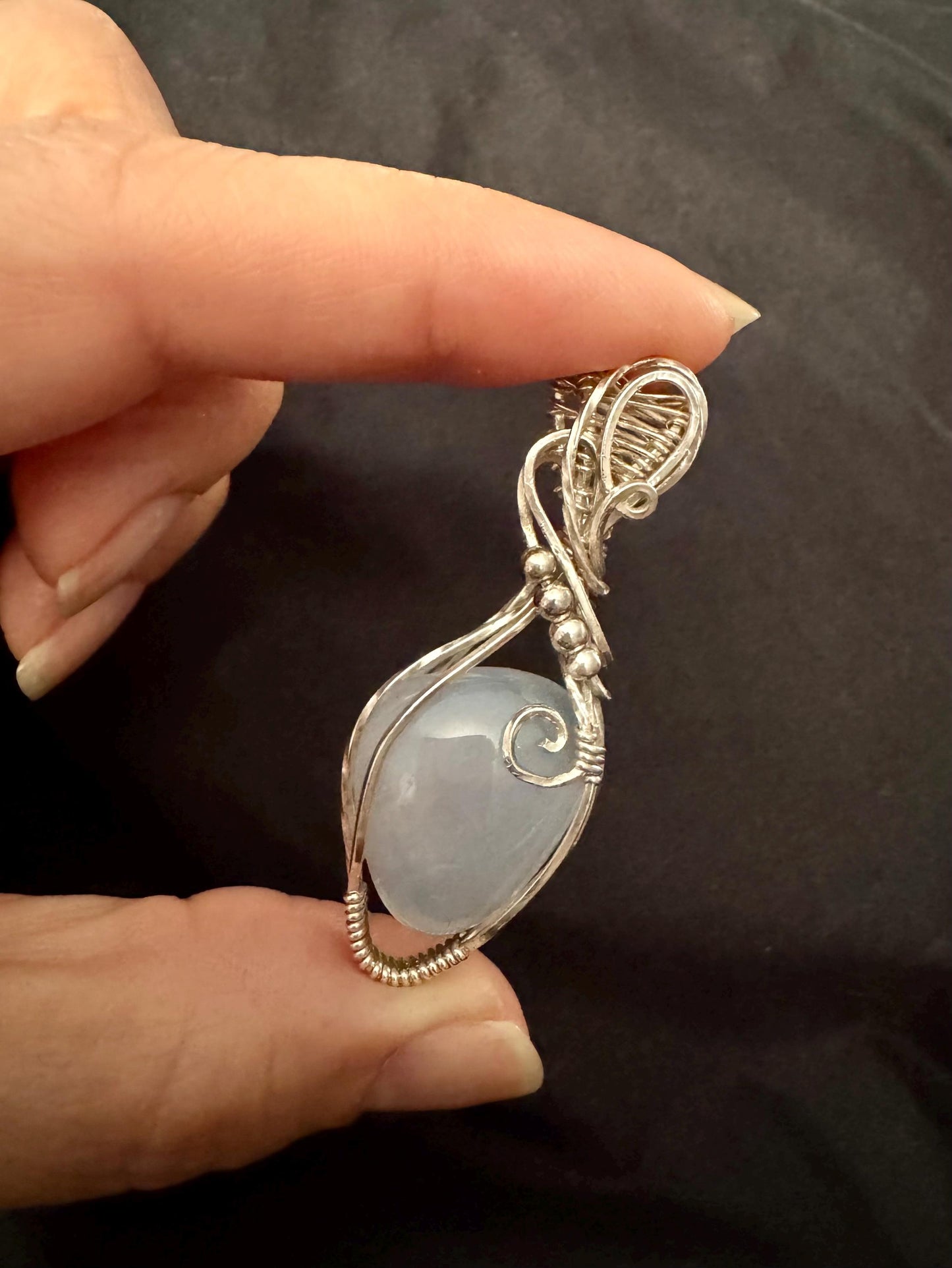 Chalcedony pendant necklace