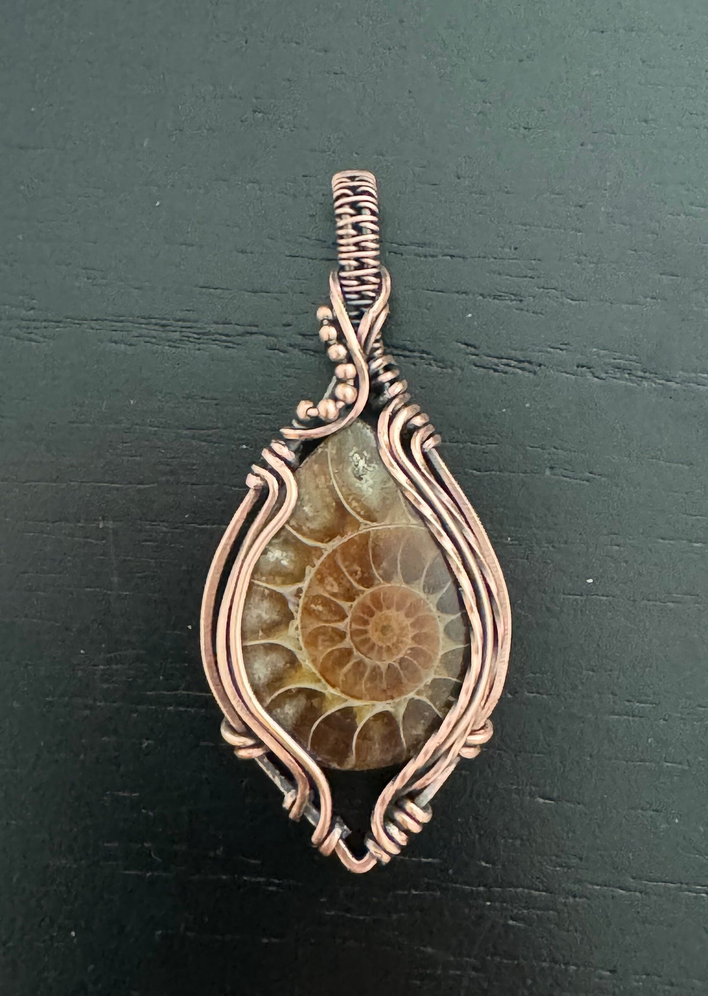 Ammonite pendant necklace
