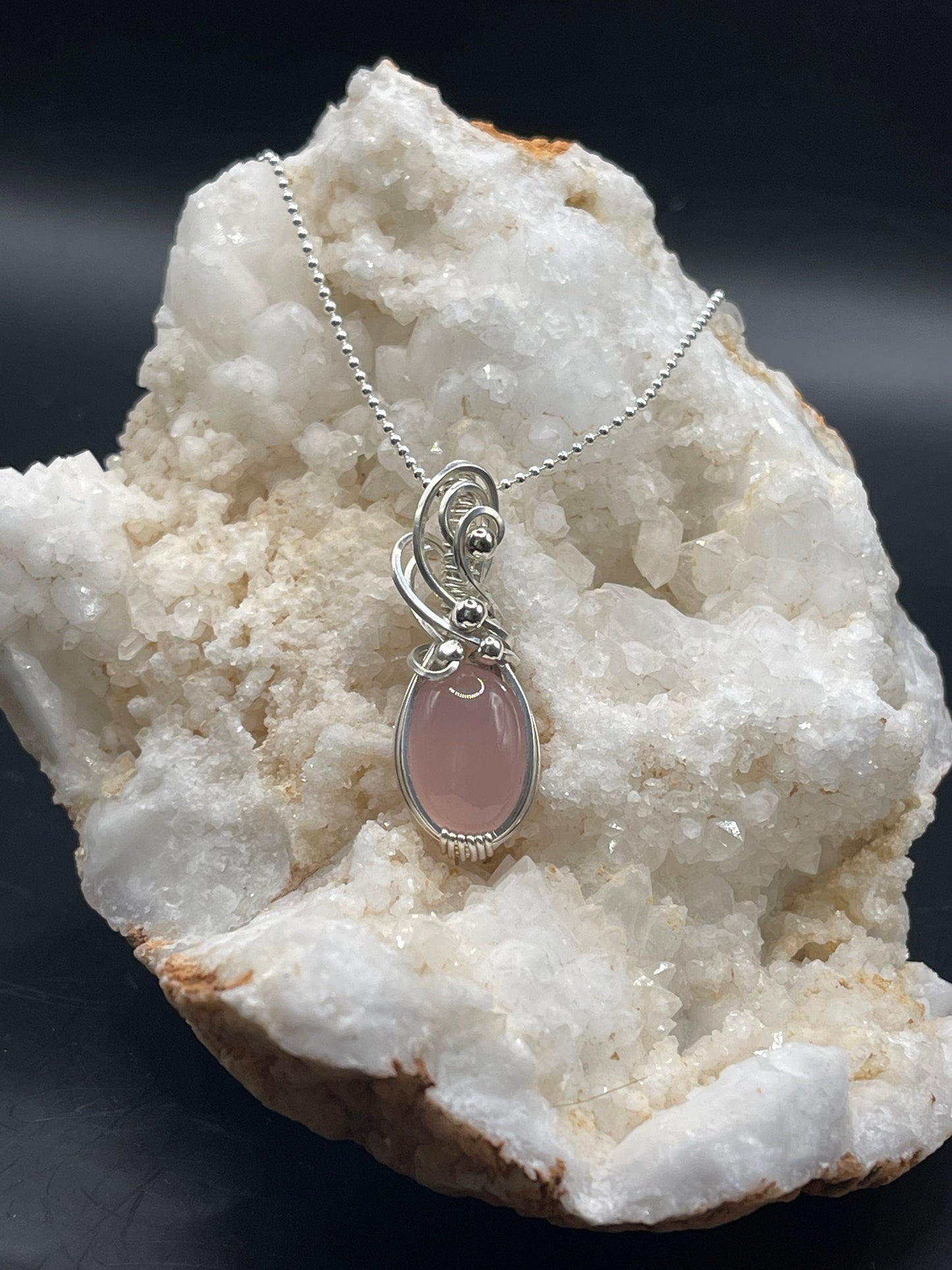 Chalcedony jewelry pendant necklace