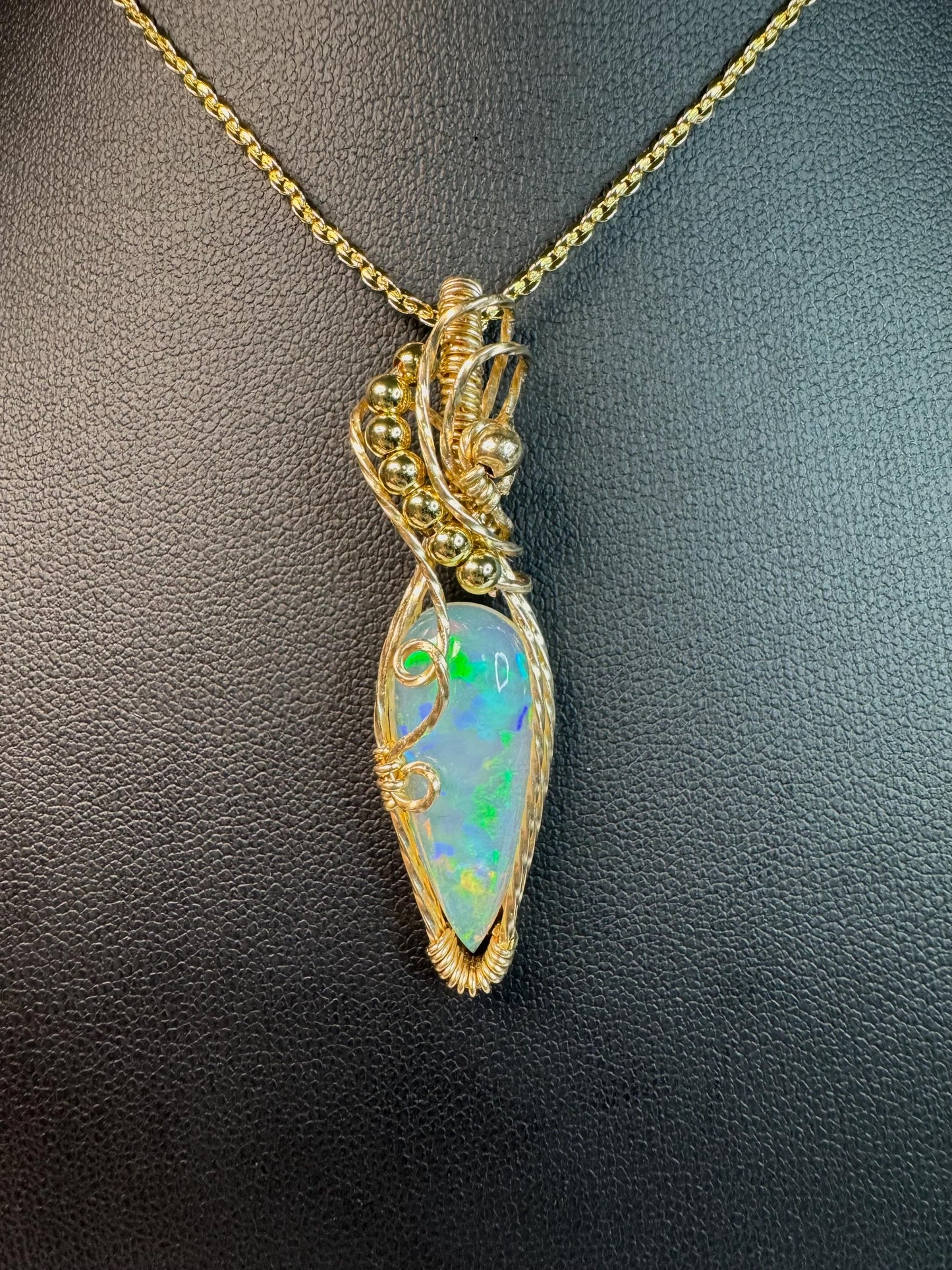 Ethiopian Opal pendant necklace