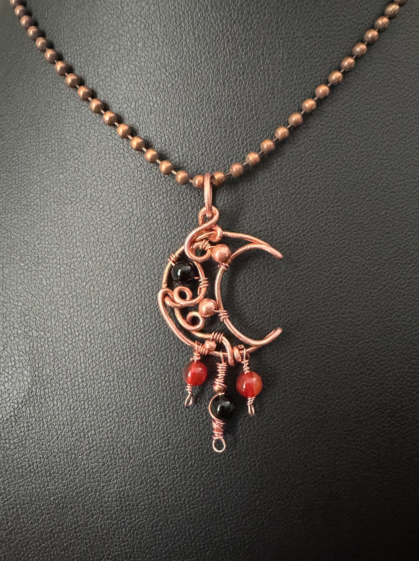 Copper crescent moon