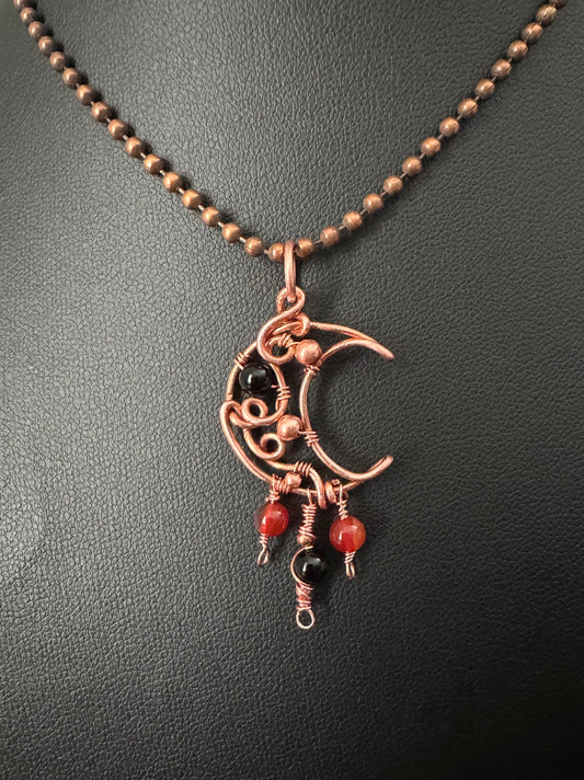 Copper crescent moon