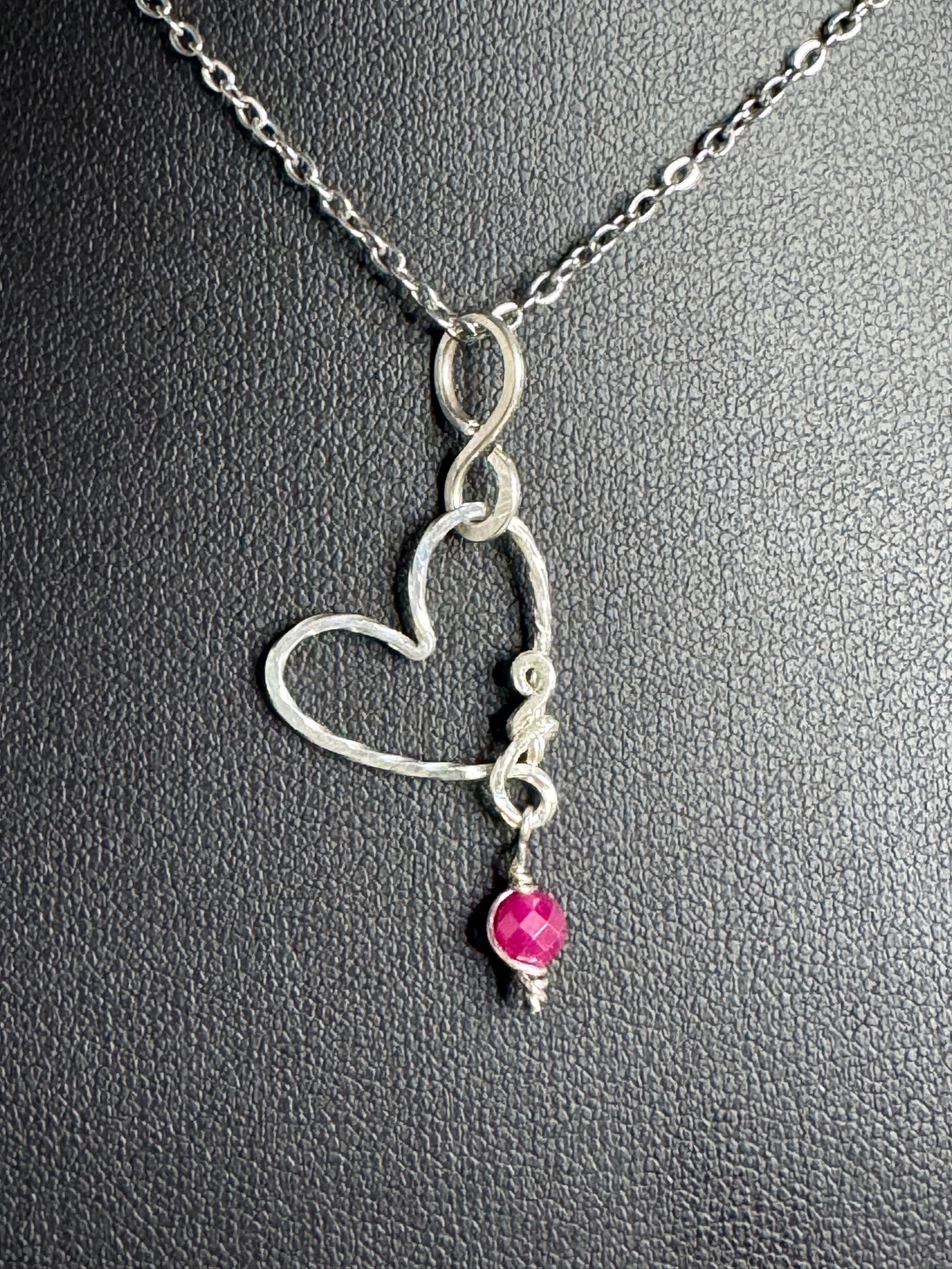 Custom order available. Sterling silver Heart pendant