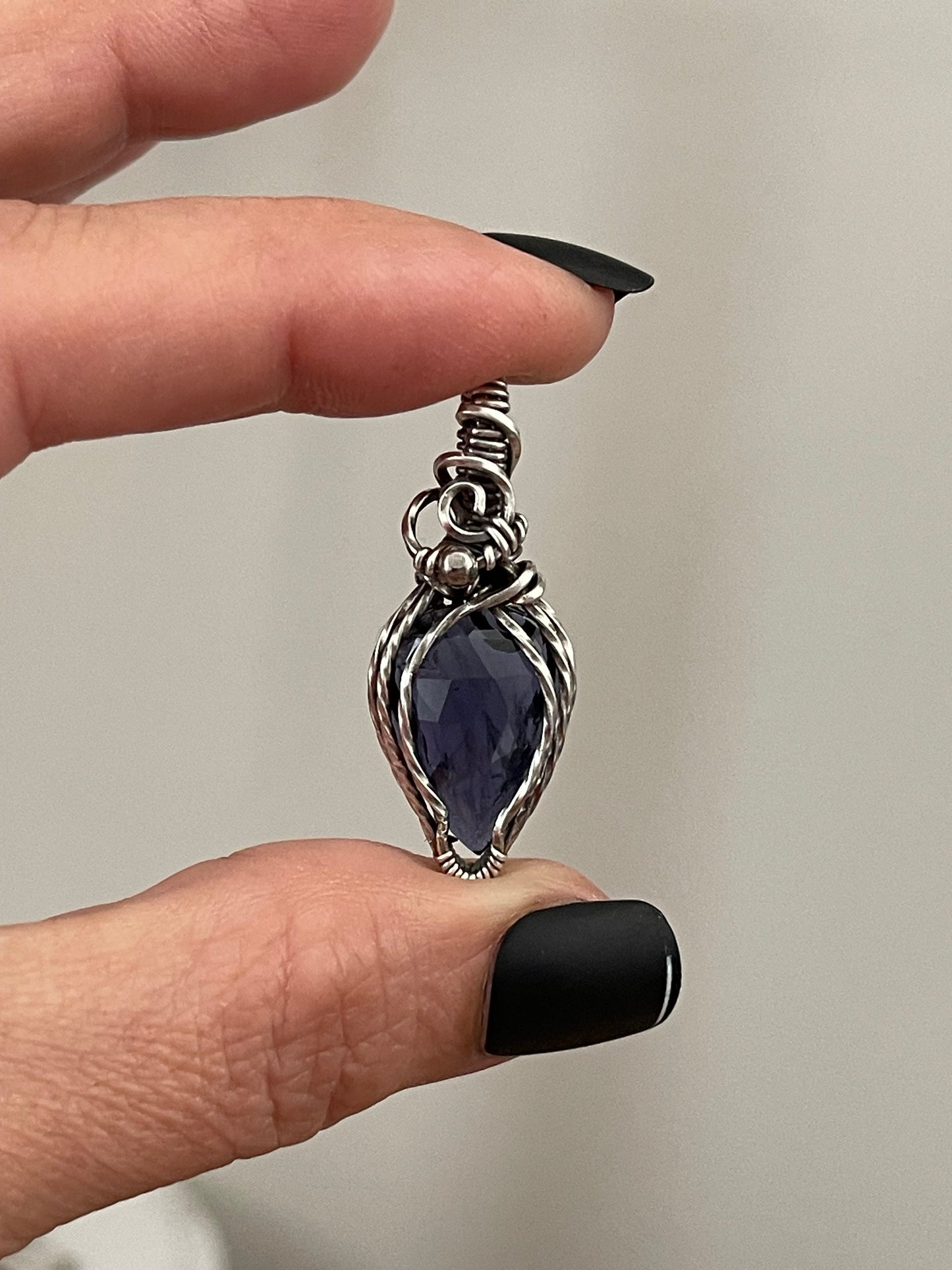 Lolite gemstone pendant