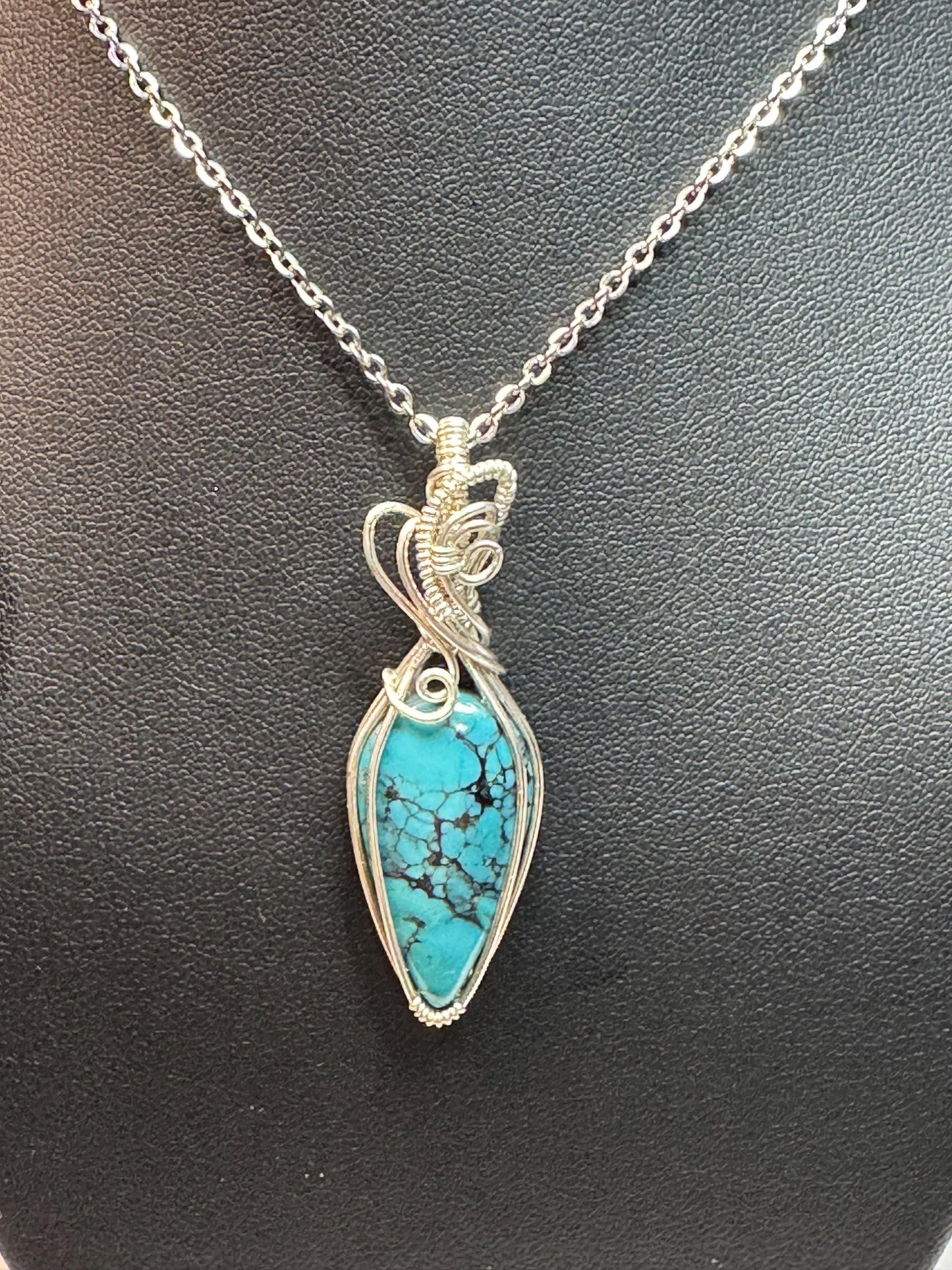 Turquoise gemstone  pendant necklace