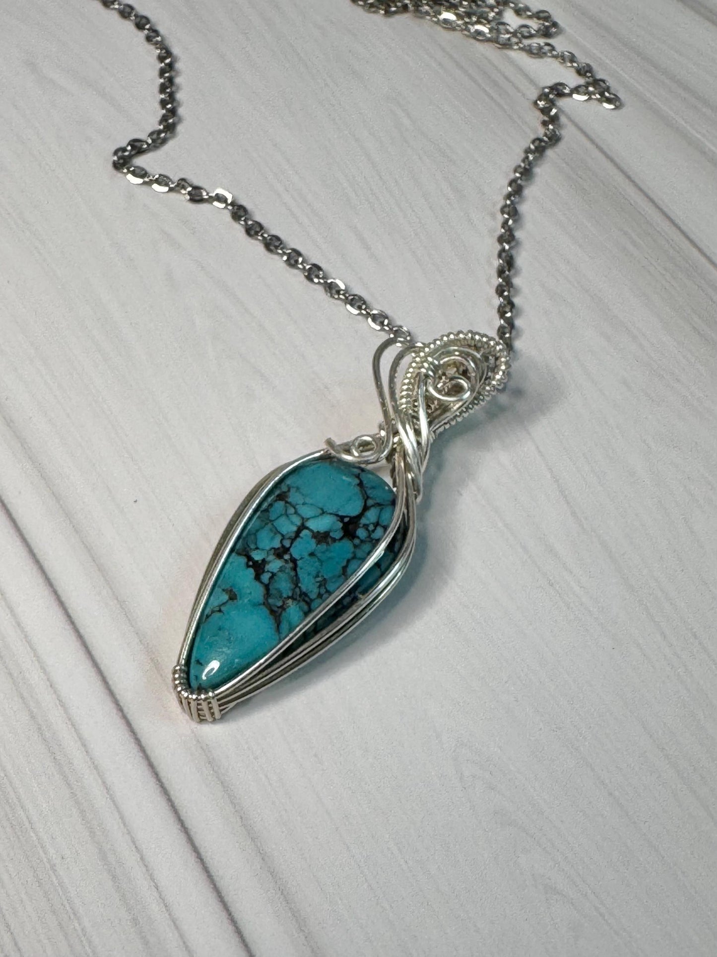 Turquoise gemstone  pendant necklace