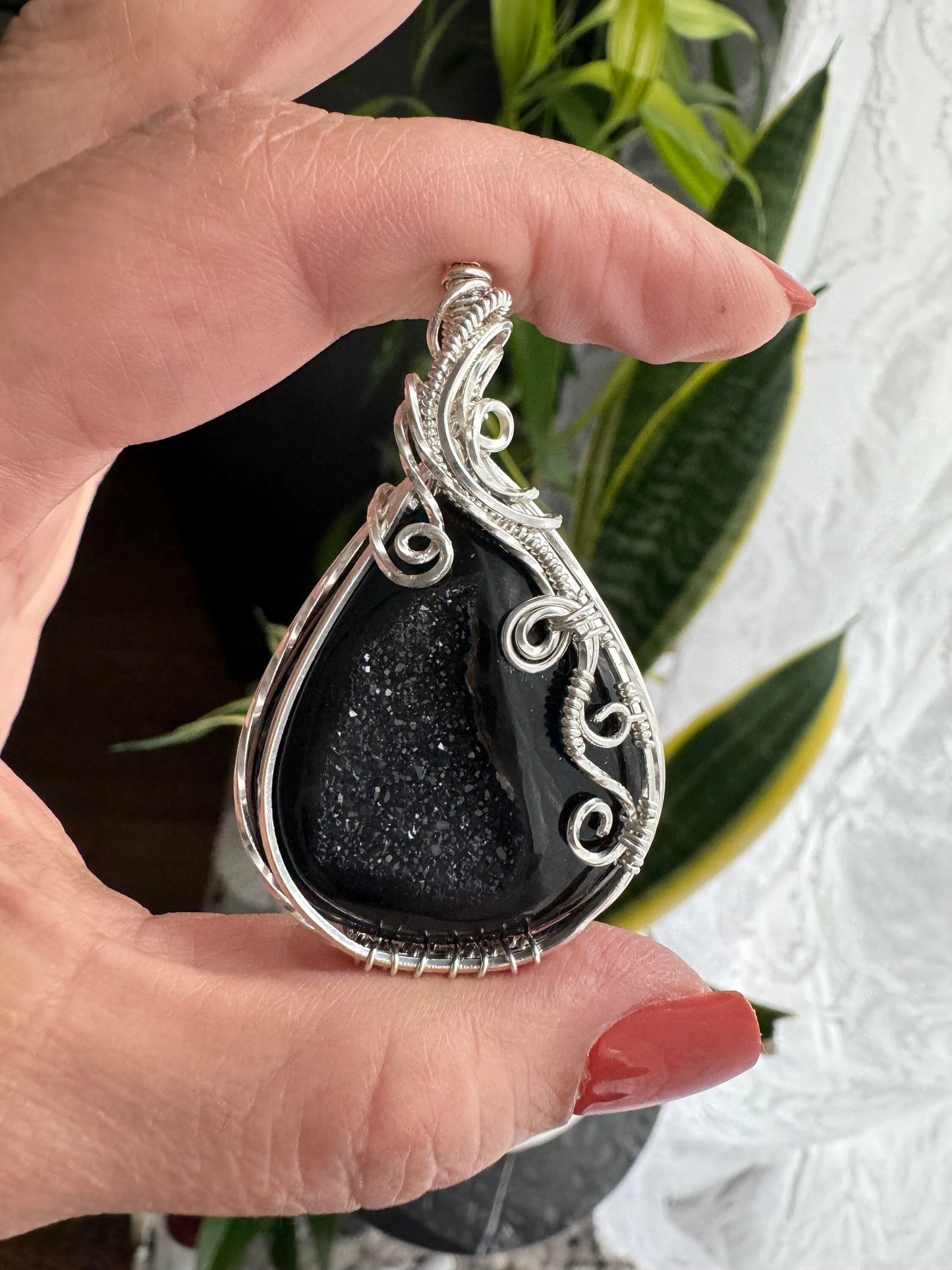 Black Onyx pendant necklace