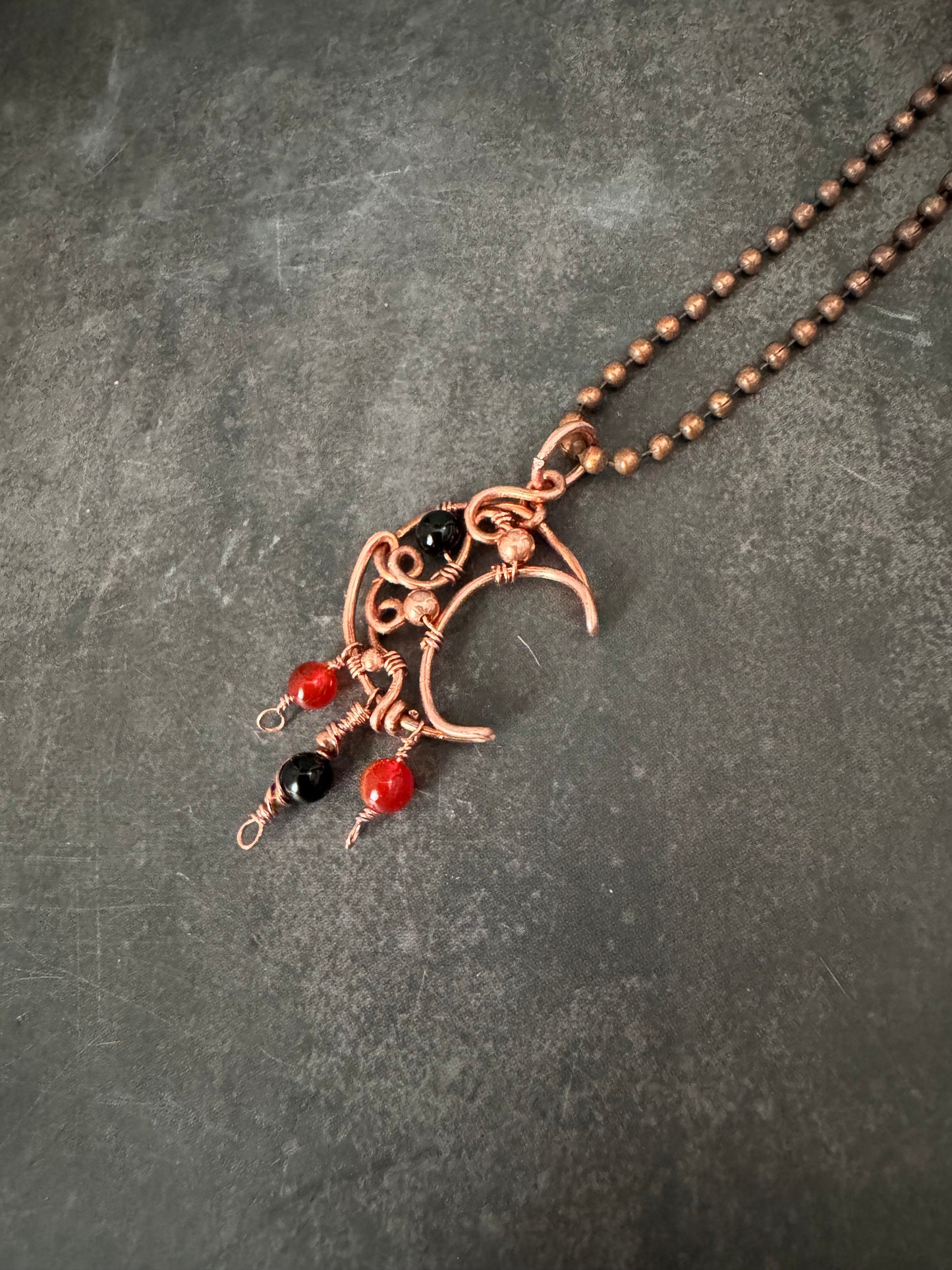 Copper crescent moon