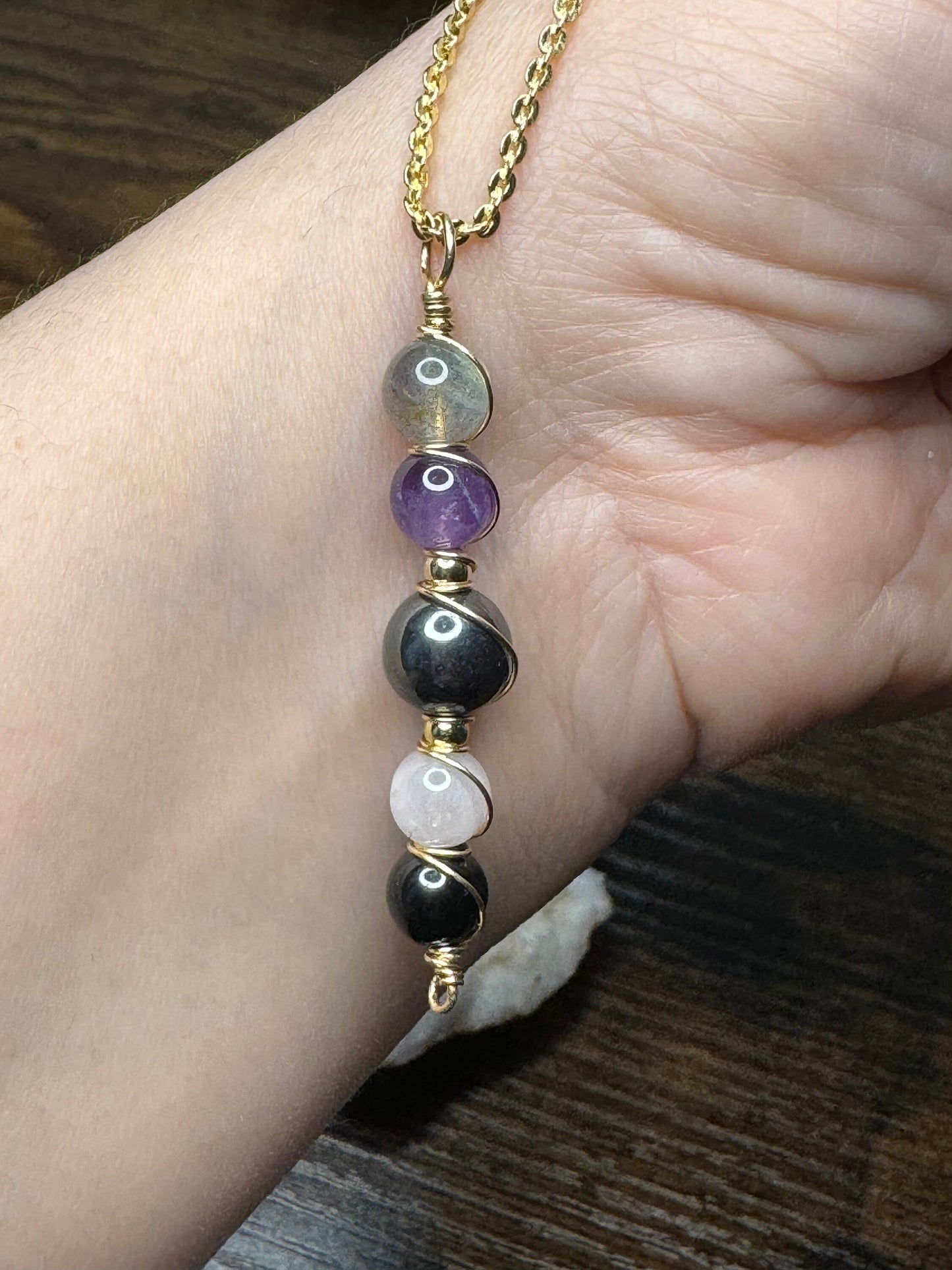 Protection beaded necklace
