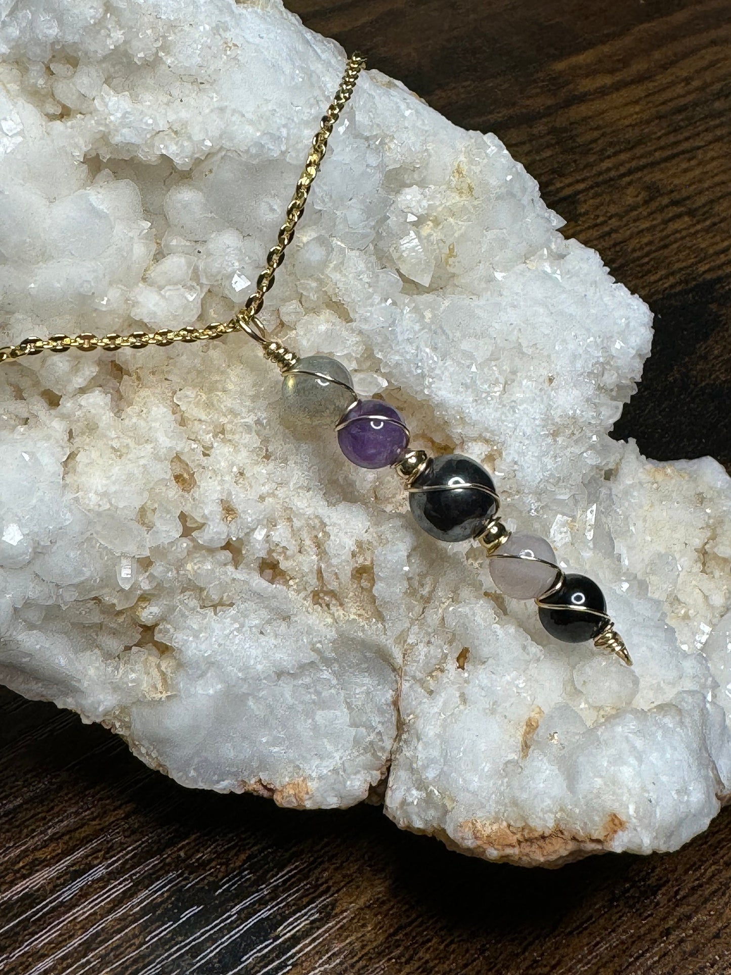 Protection beaded necklace
