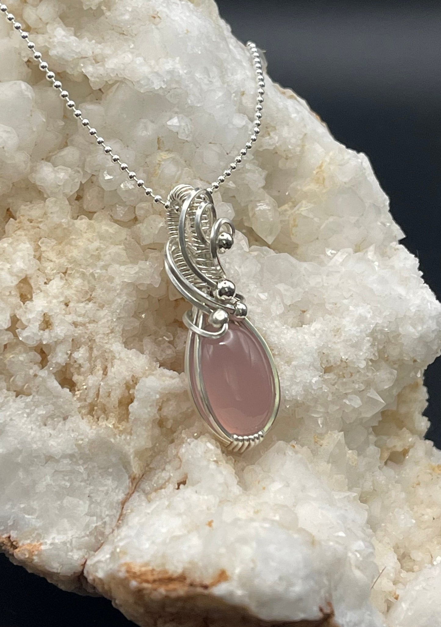 Chalcedony jewelry pendant necklace