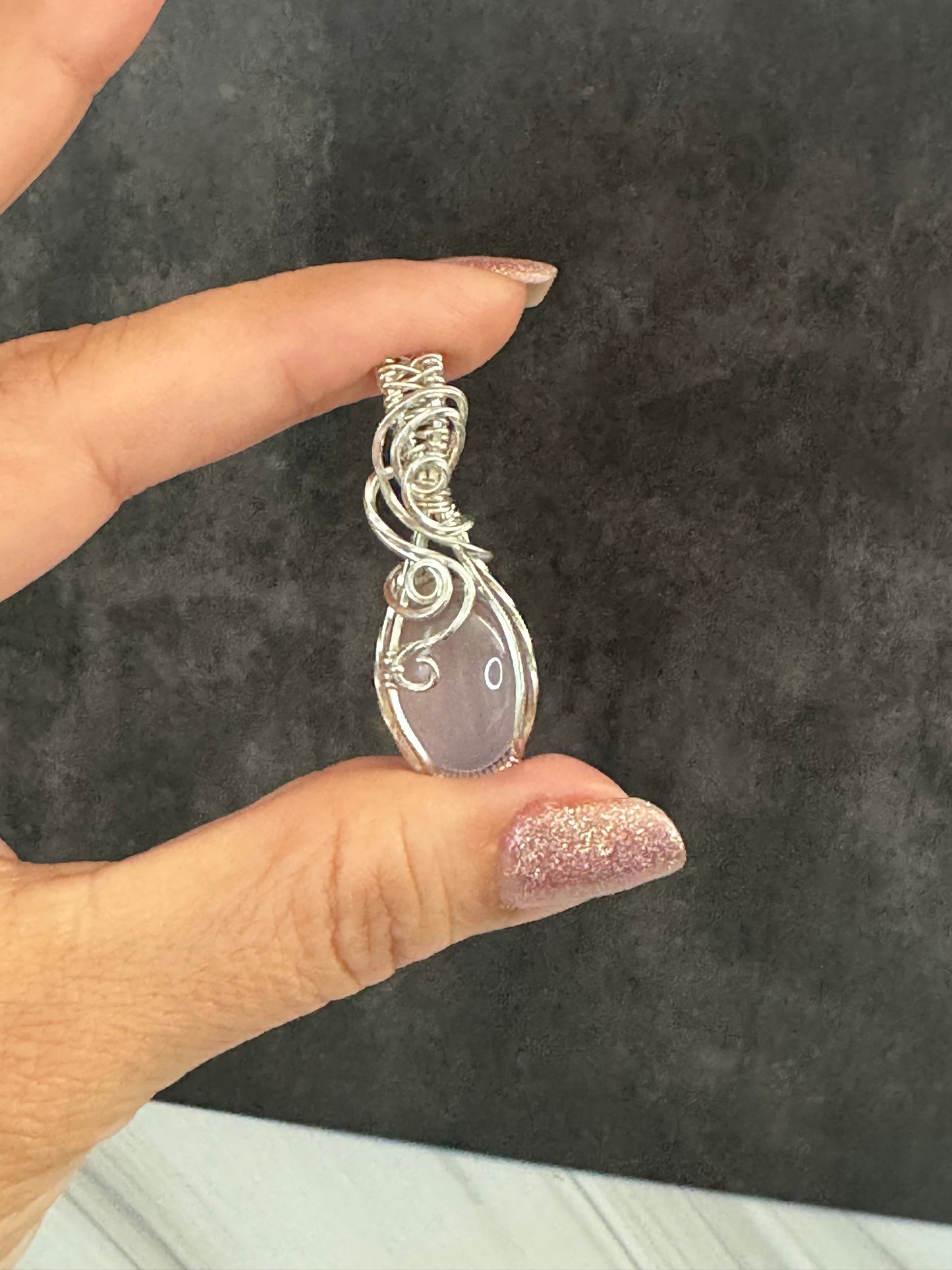 Pink Chalcedony pendant