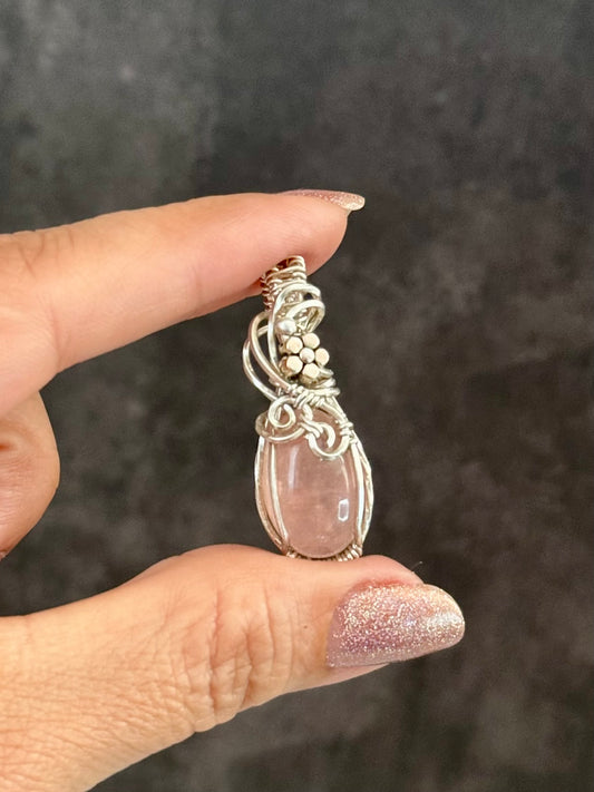 Pink Chalcedon pendant
