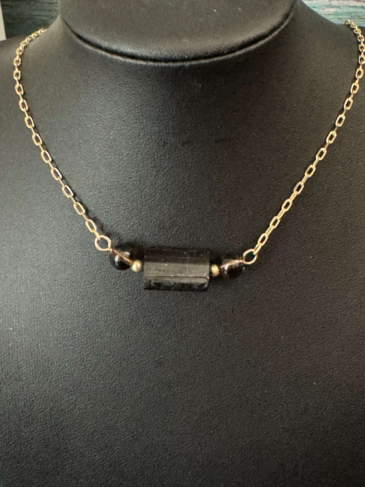 Tourmaline and Smoky Quartz necklace