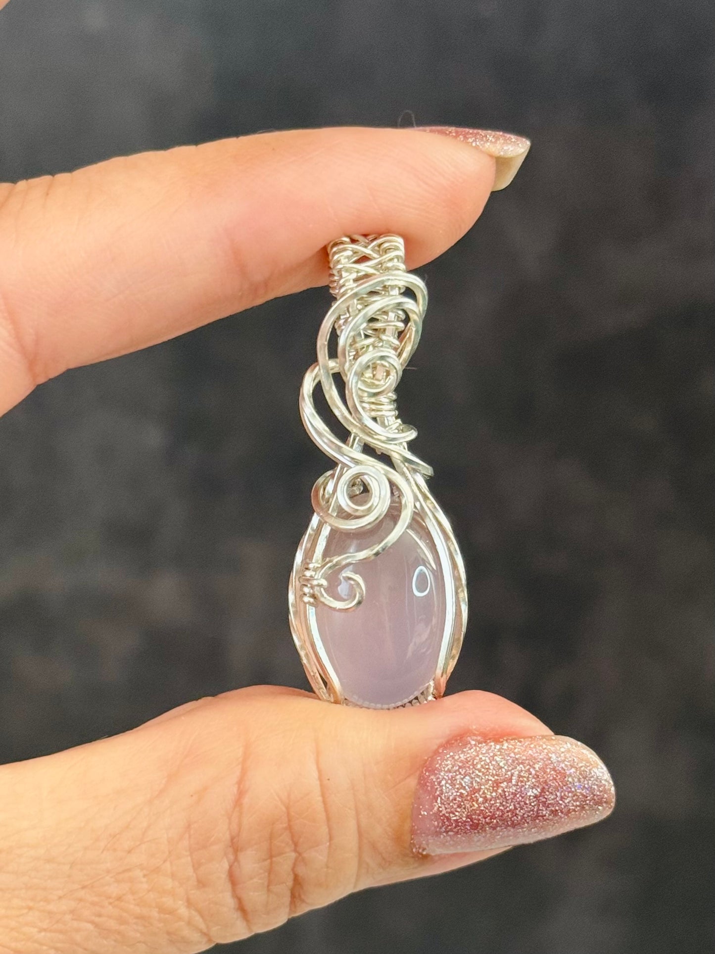 Pink Chalcedony pendant