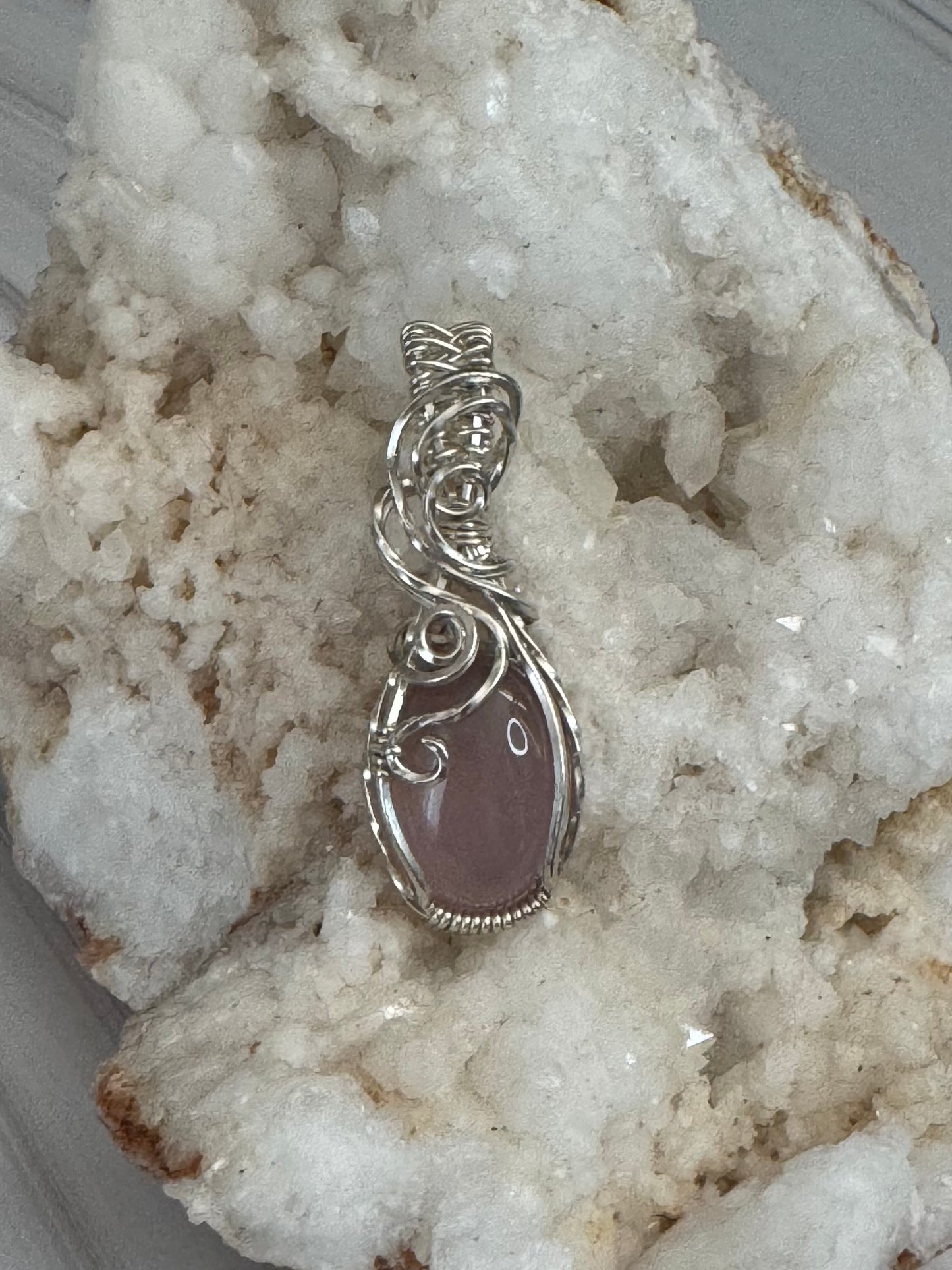 Pink Chalcedony pendant