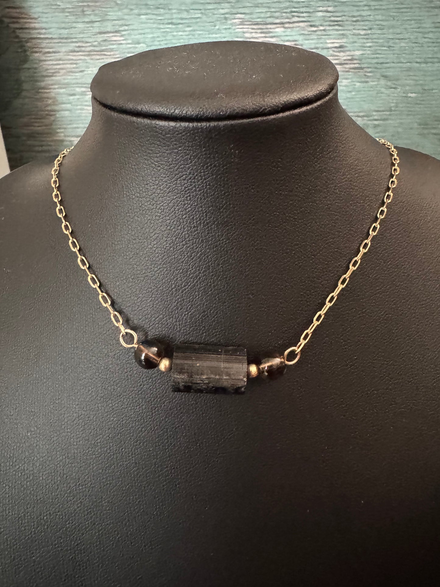 Tourmaline and Smoky Quartz necklace