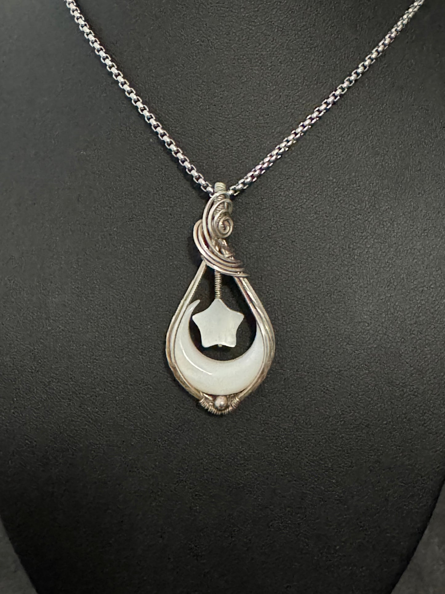 Crescent moon pendant