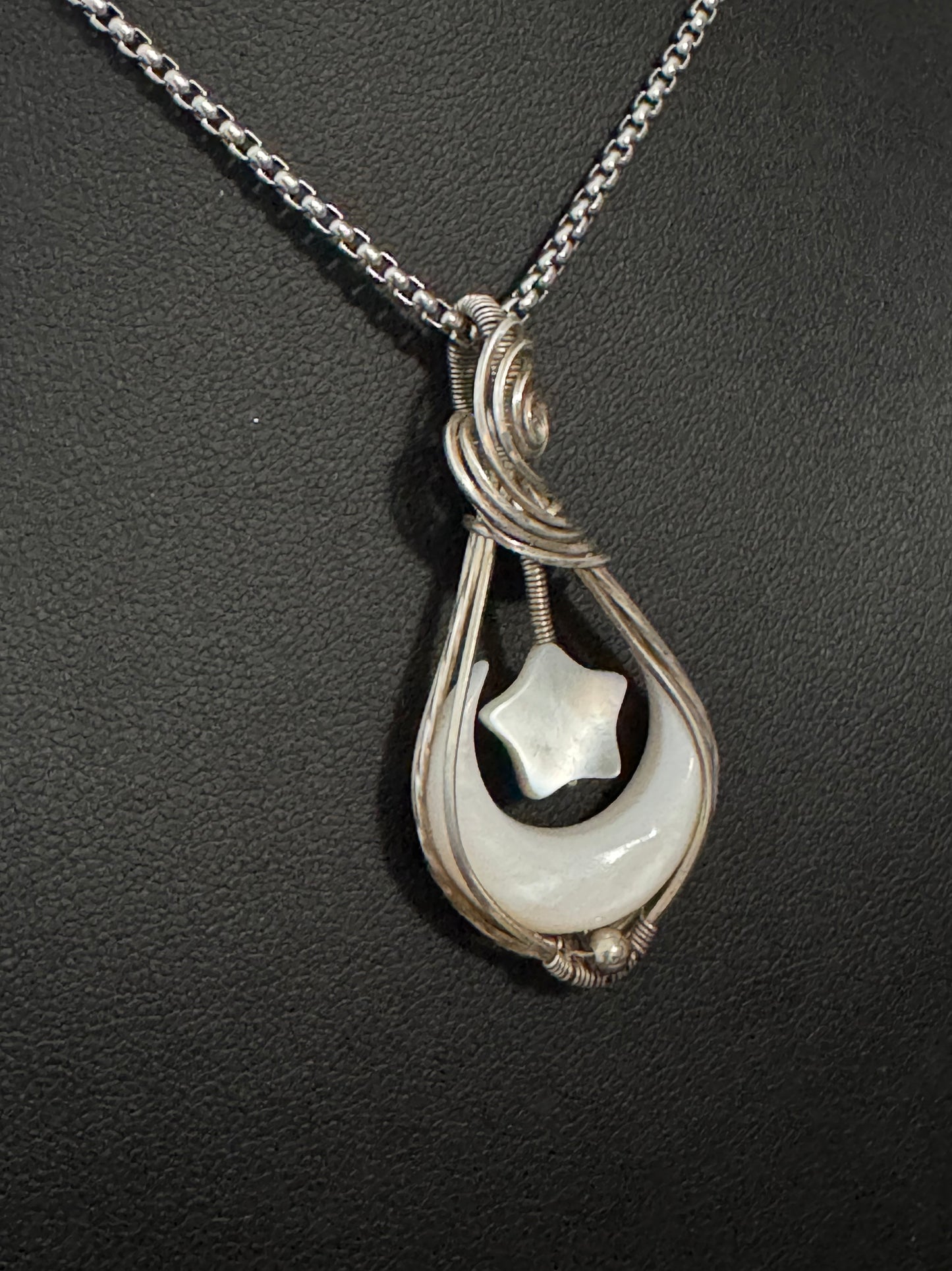 Crescent moon pendant
