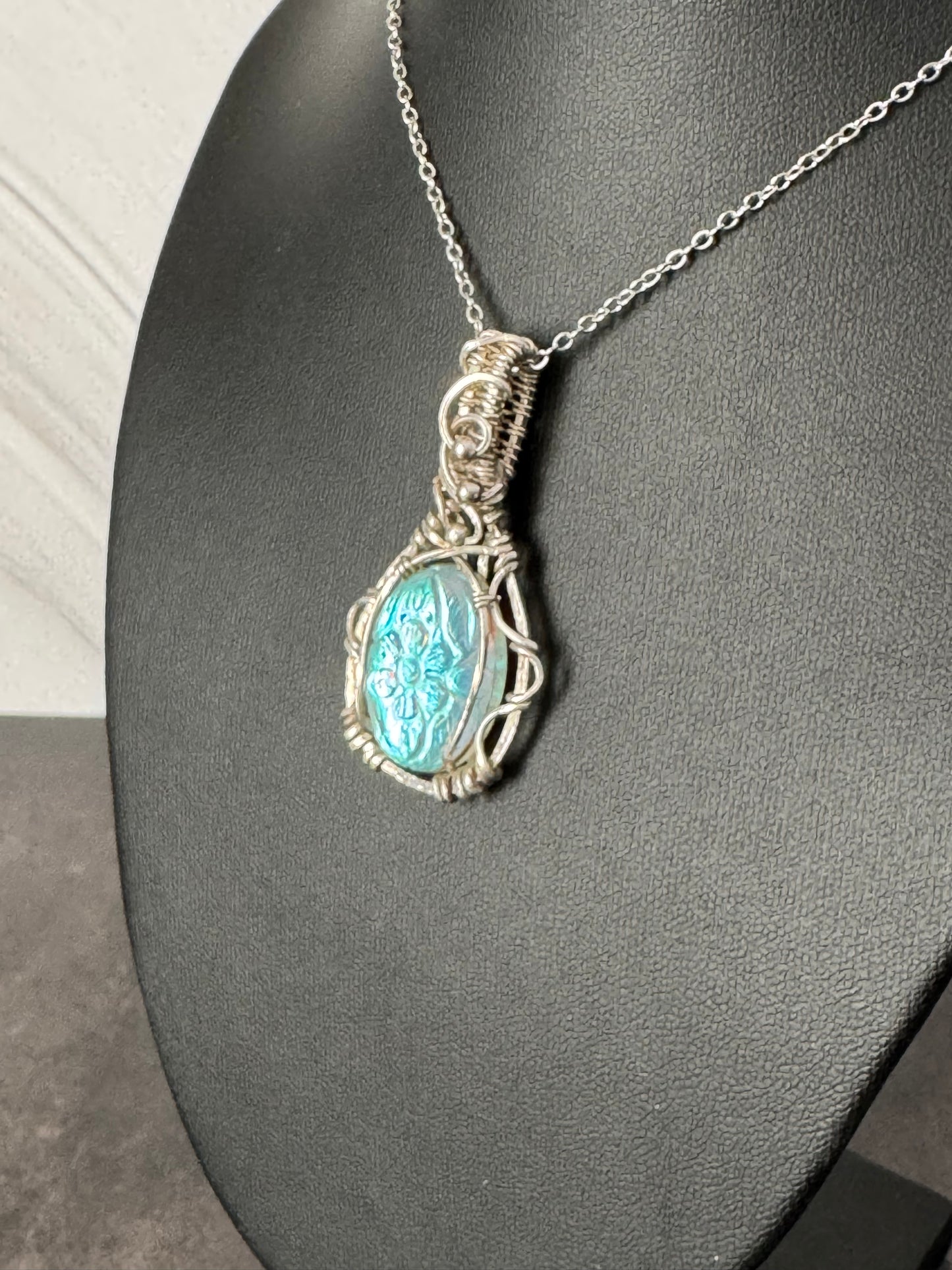 Aurora Opal Pendant necklace