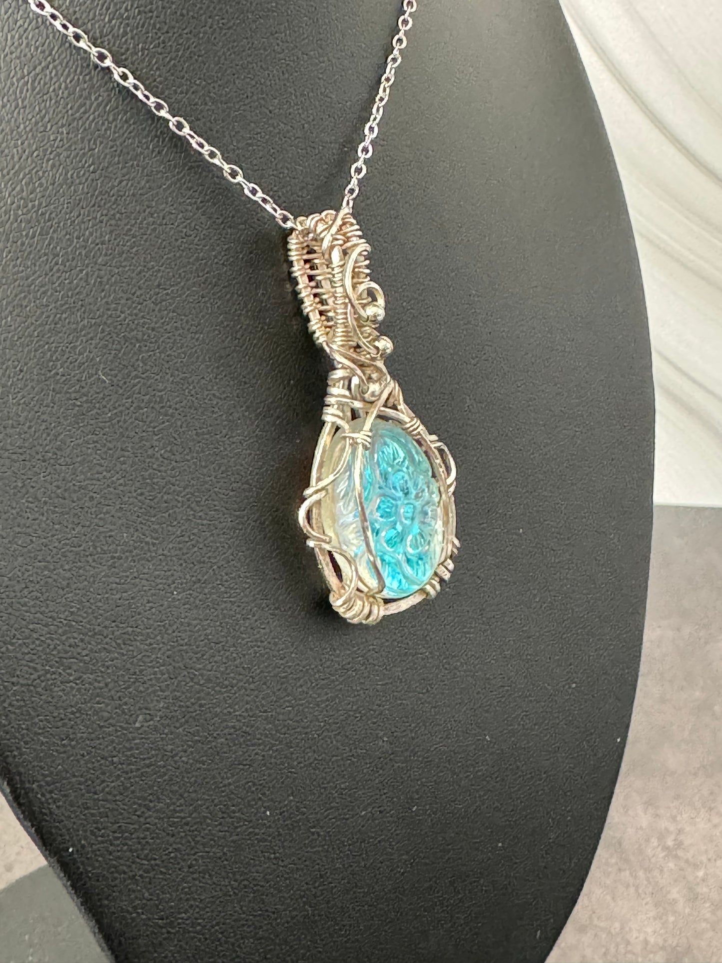 Aurora Opal Pendant necklace