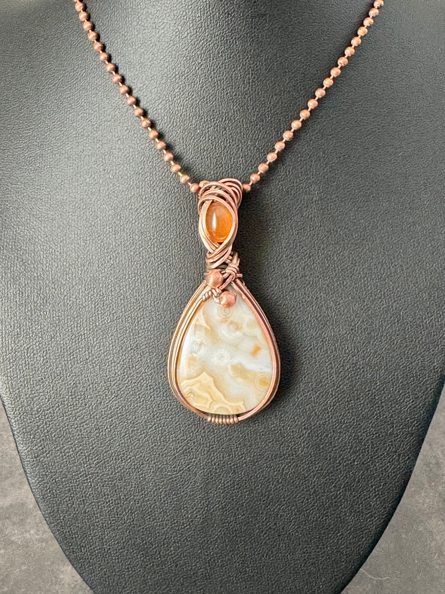 Ocean Jasper gemstone pendant necklace