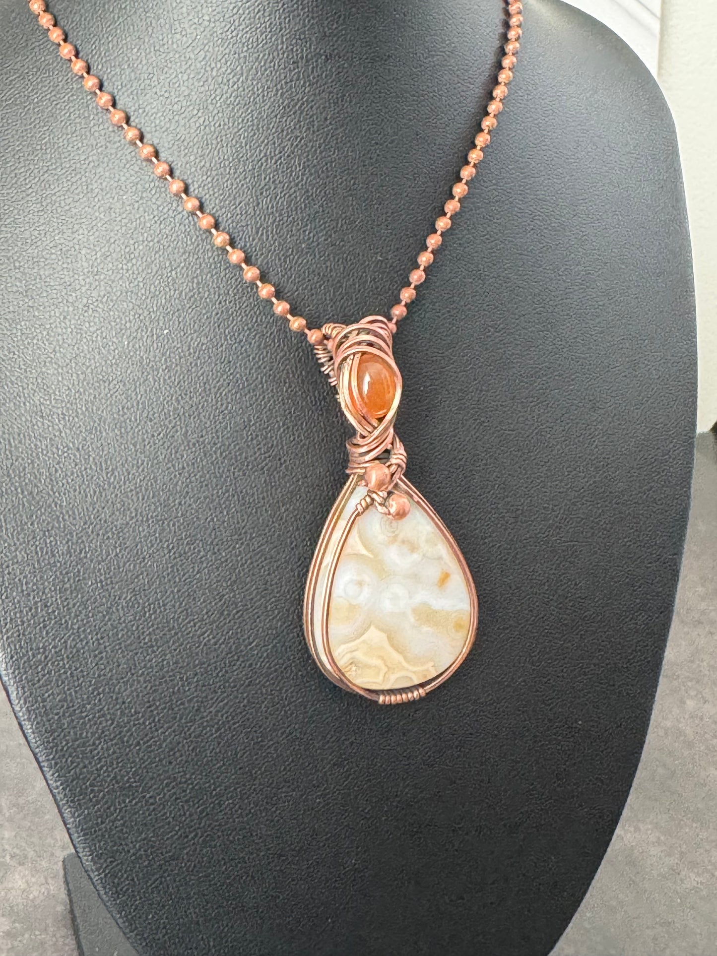 Ocean Jasper gemstone pendant necklace
