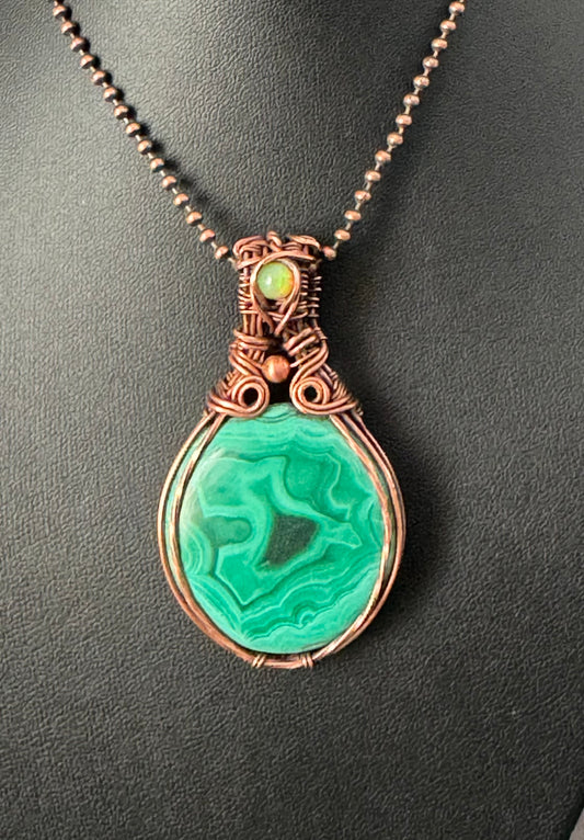 Malachite pendant necklace